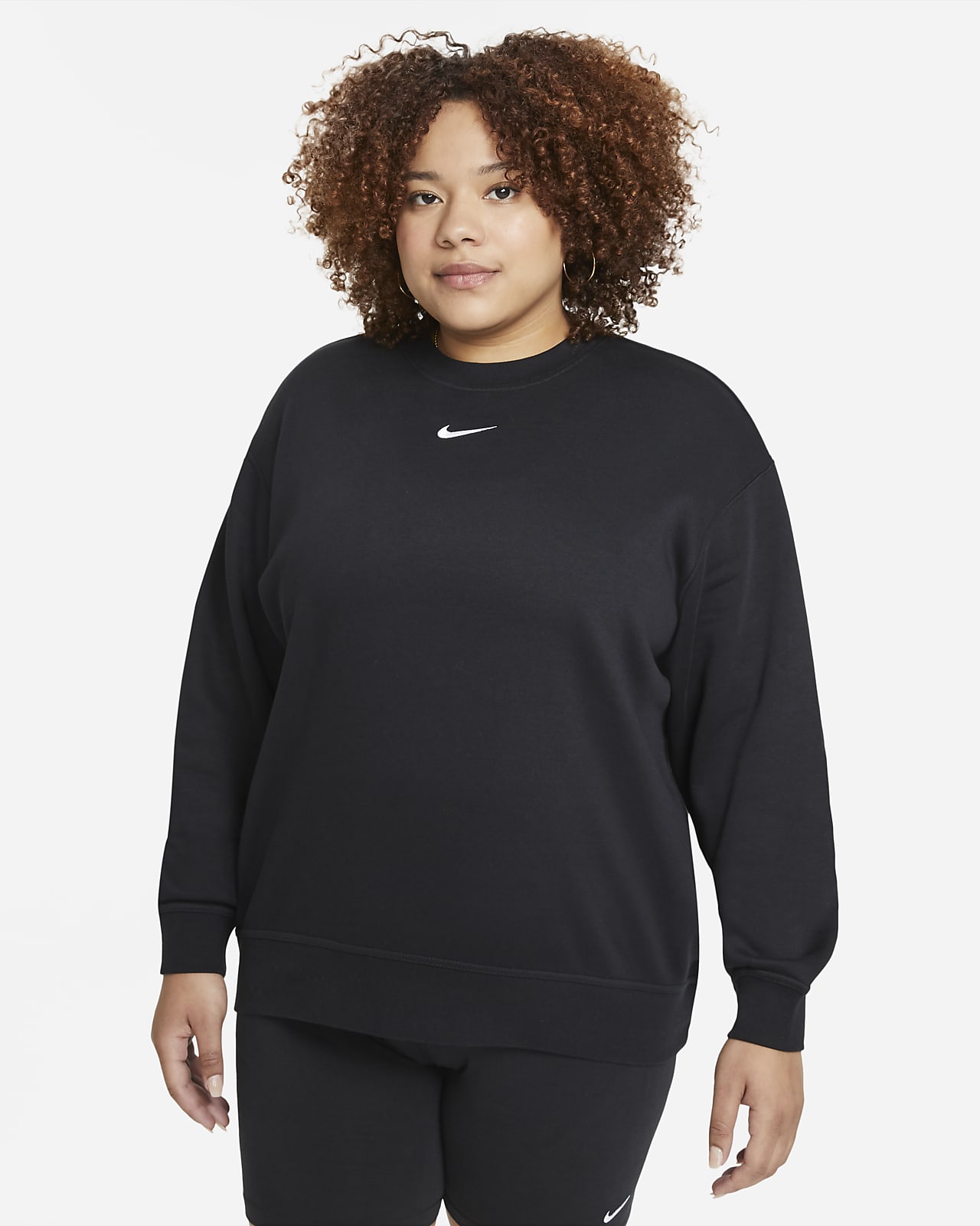 Nike Sportswear Collection Essentials Fleece-Rundhalsshirt für Damen (große Größe)