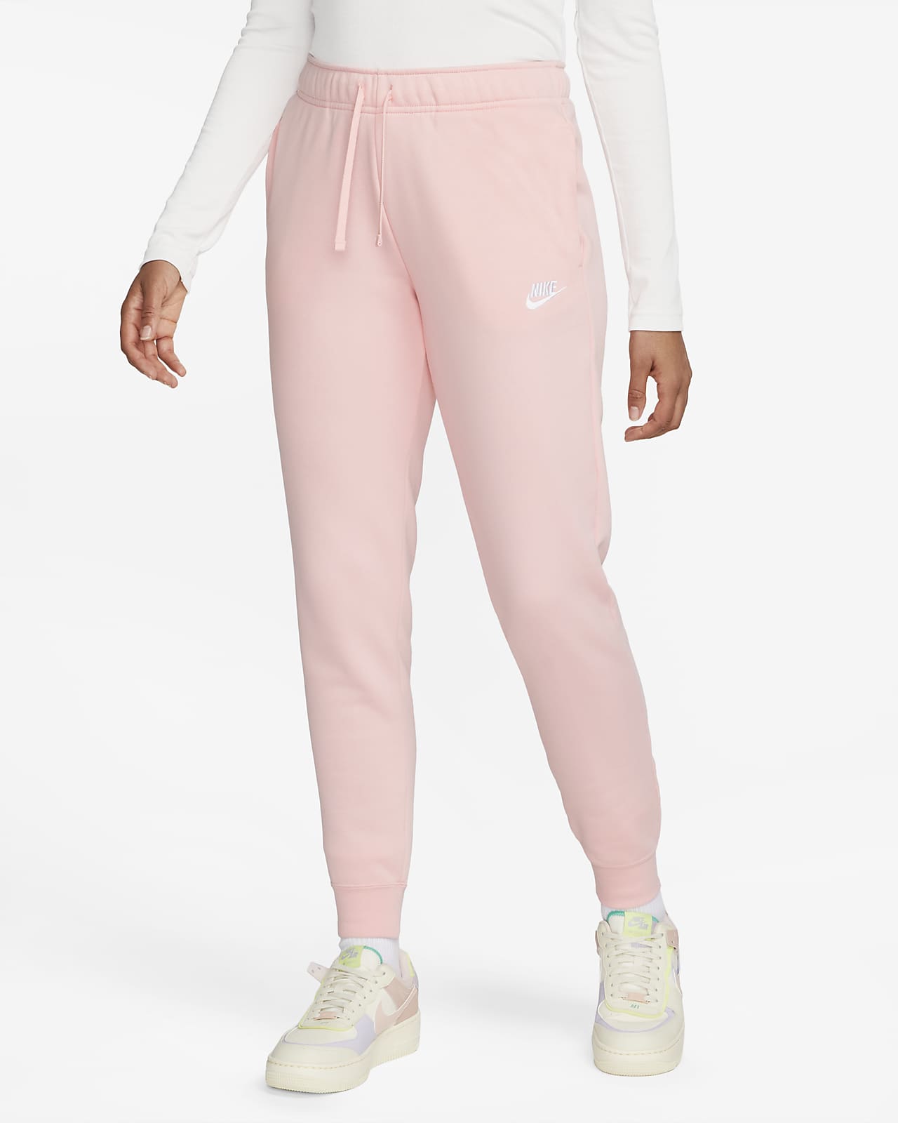 Nike Sportswear Club Fleece Joggingbroek met halfhoge taille voor dames
