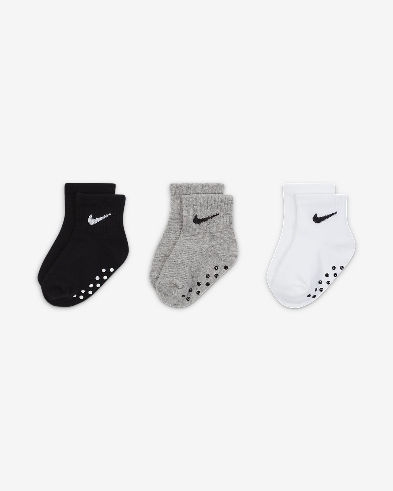 Nike Baby Gripper Ankle Socks (3 Pairs)