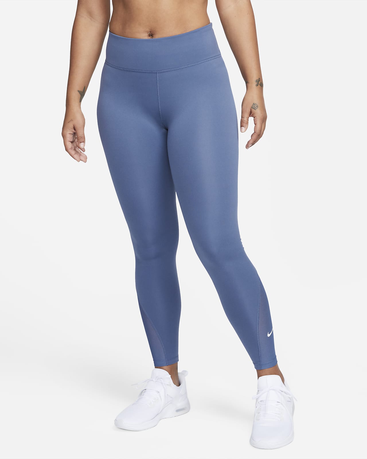 Nike One Women's Mid-Rise 7/8 Mesh-Panelled Leggings