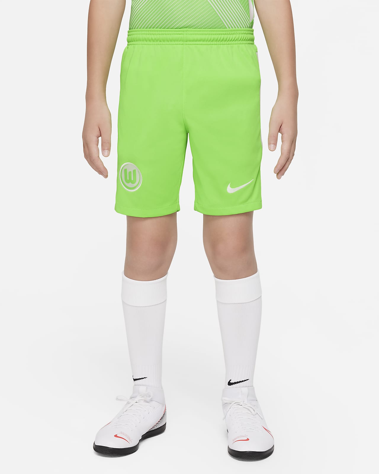 VfL Wolfsburg 2021/22 Stadium Home Older Kids' Football Shorts