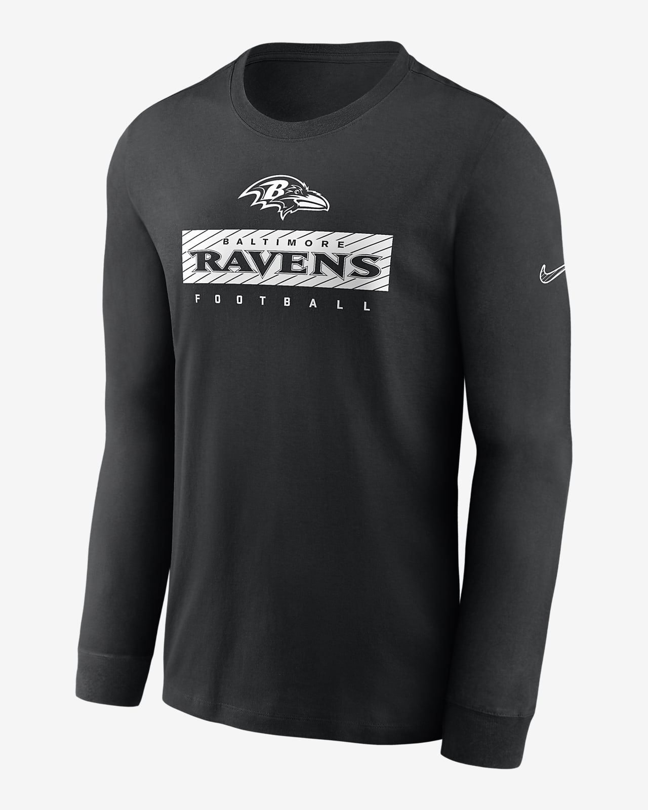 Baltimore Ravens Sideline Team Issue Men's Nike Dri-FIT NFL Long-Sleeve T-Shirt