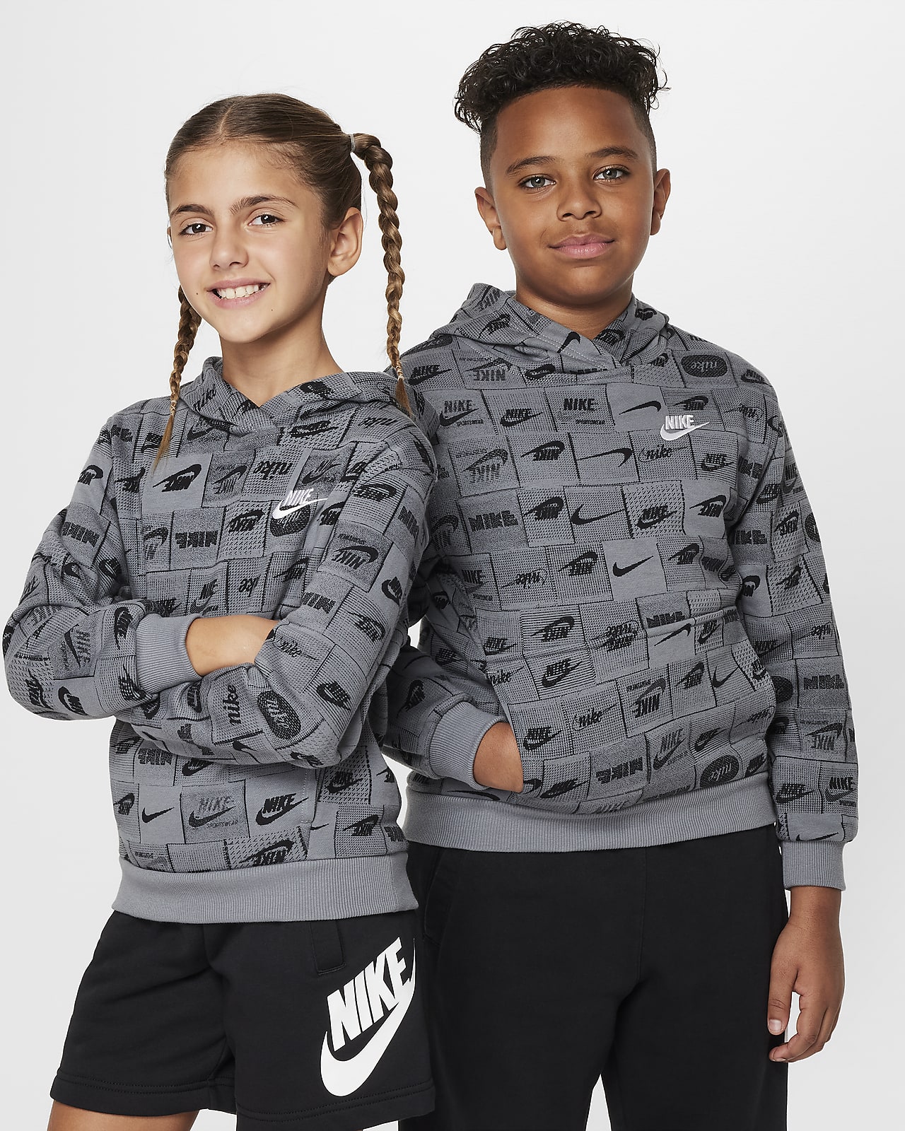 Sudadera con gorro para niños talla grande Nike Sportswear Club Fleece