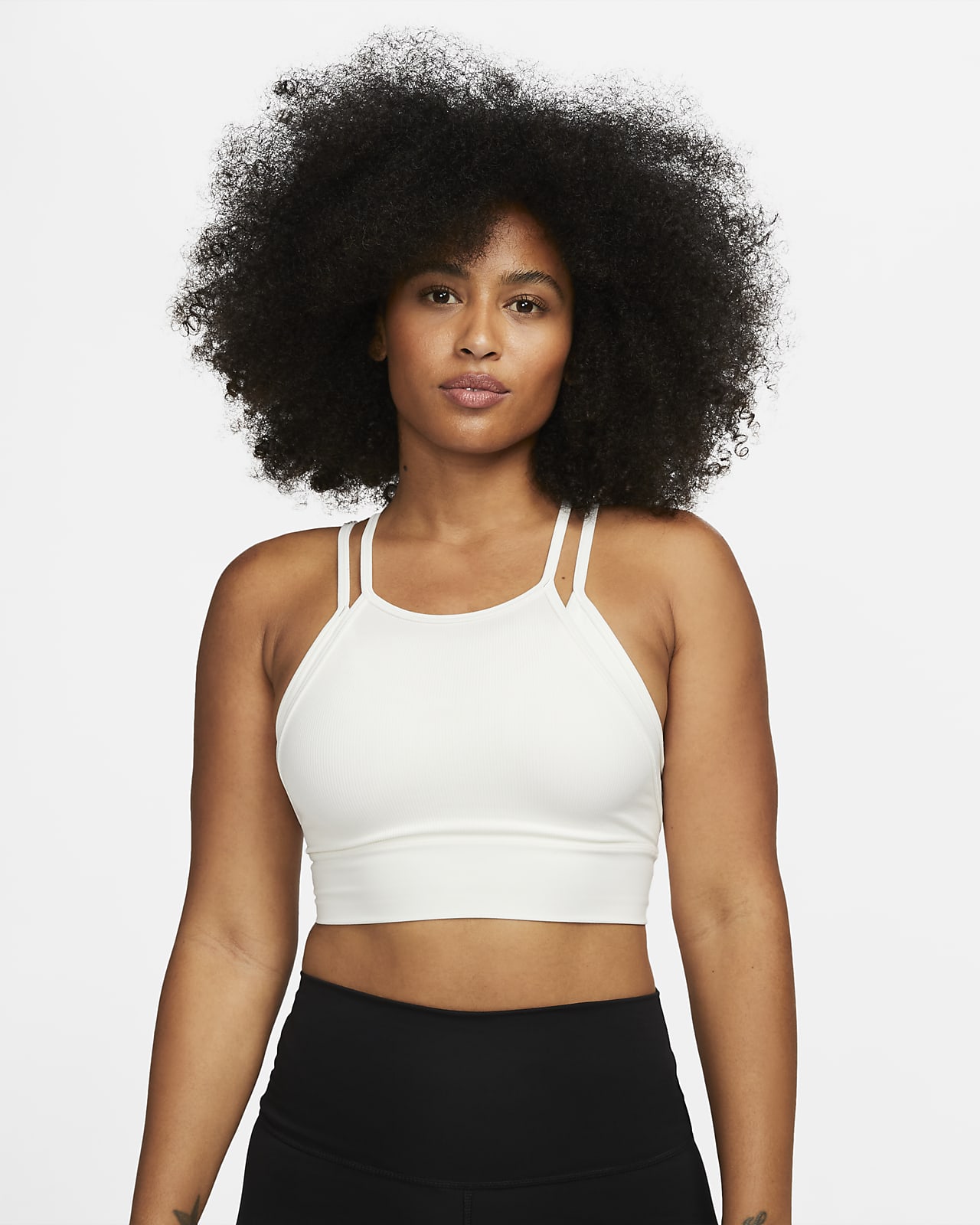Nike Indy Strappy Women's Light-Support Padded Ribbed Longline Sports Bra