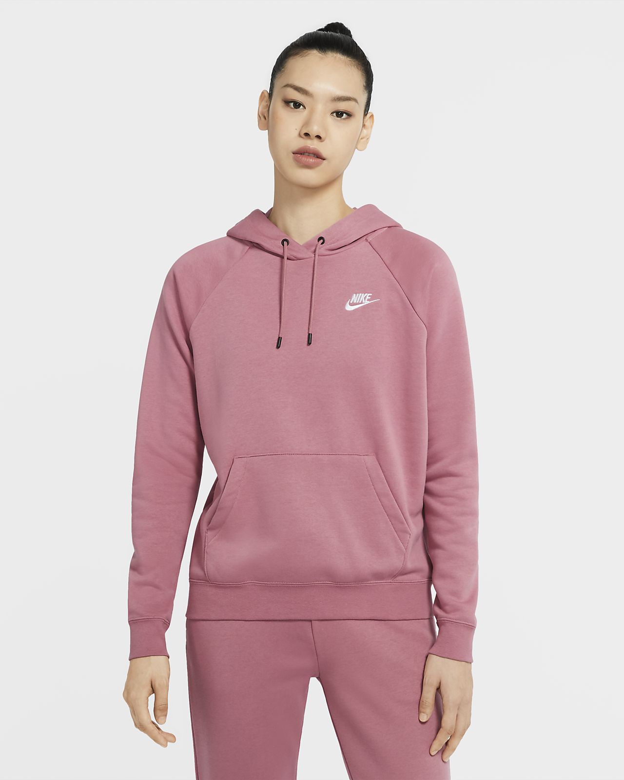 Nike Sportswear Essential Womens Fleece Pullover Hoodie | Images and ...