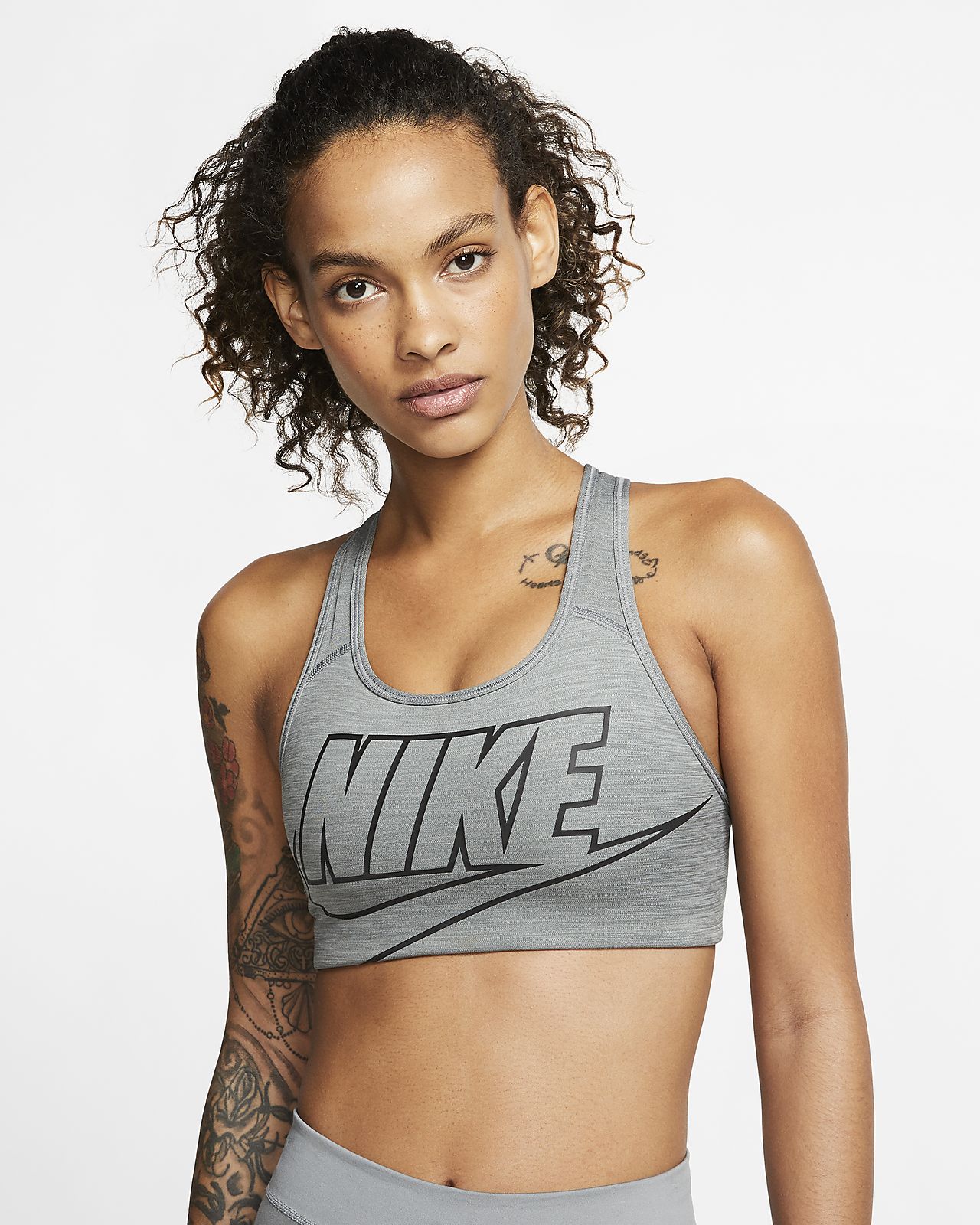 grey nike bra