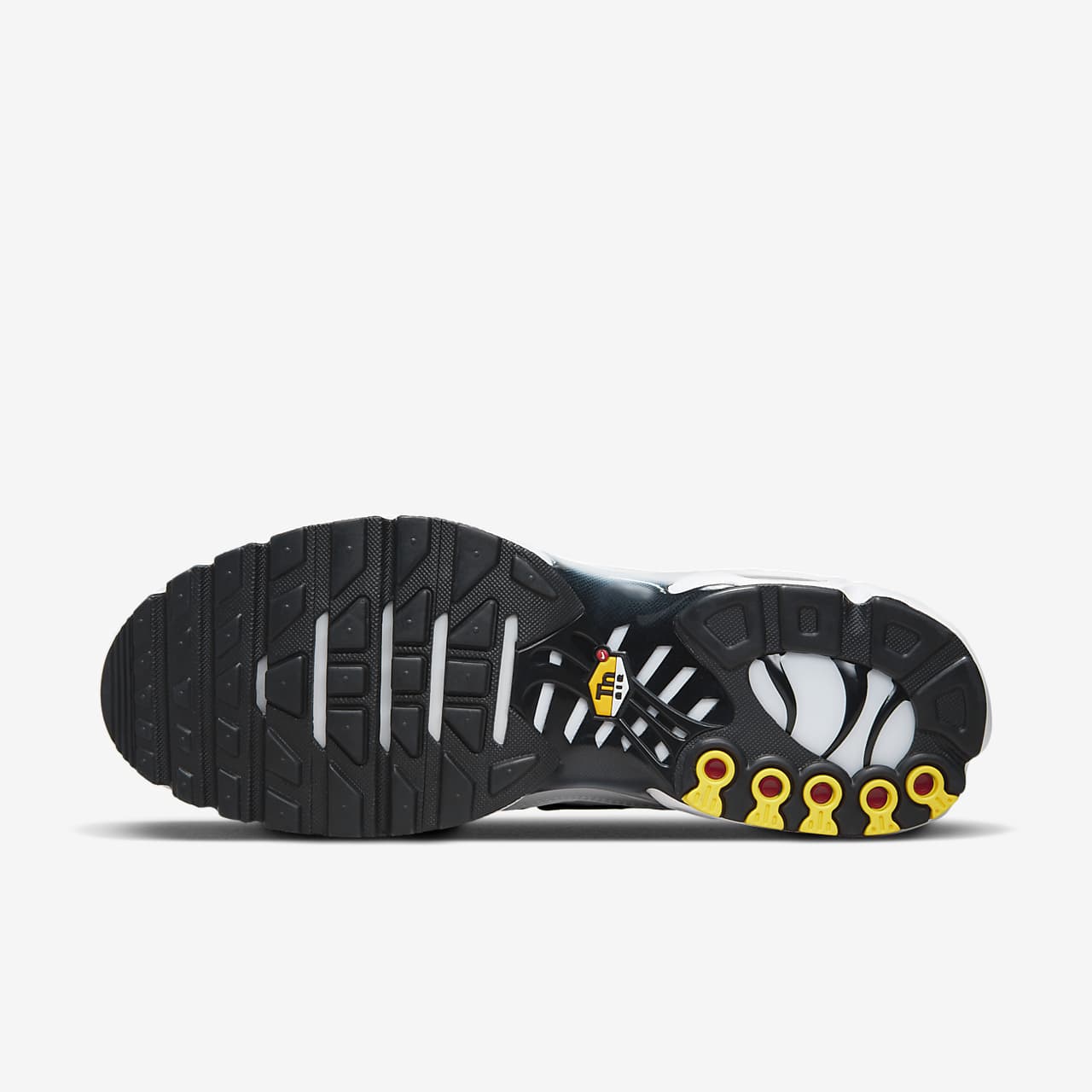 nike air max plus men's black and white