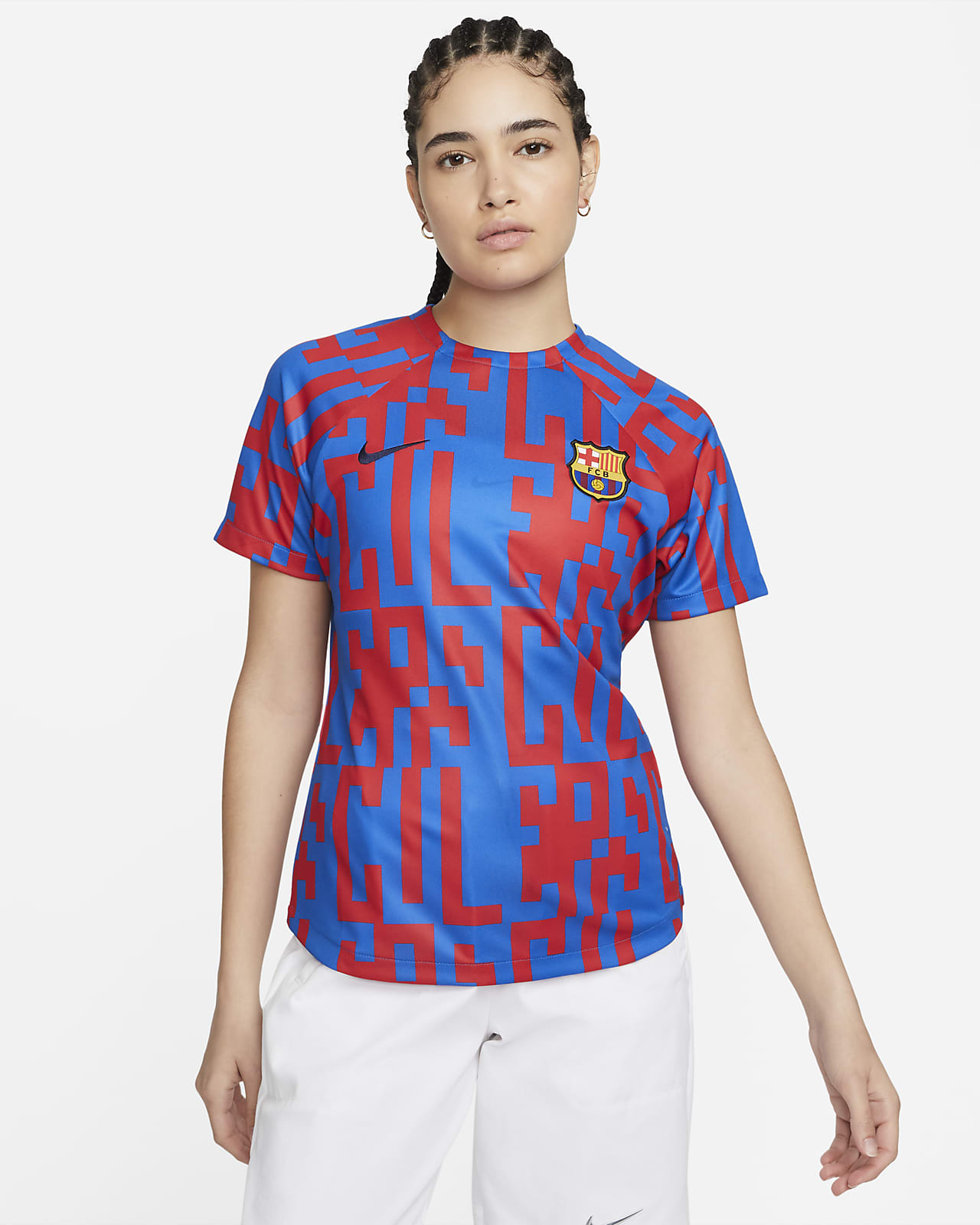 FC Barcelona Home Women's Nike Dri-FIT Pre-Match Soccer Top