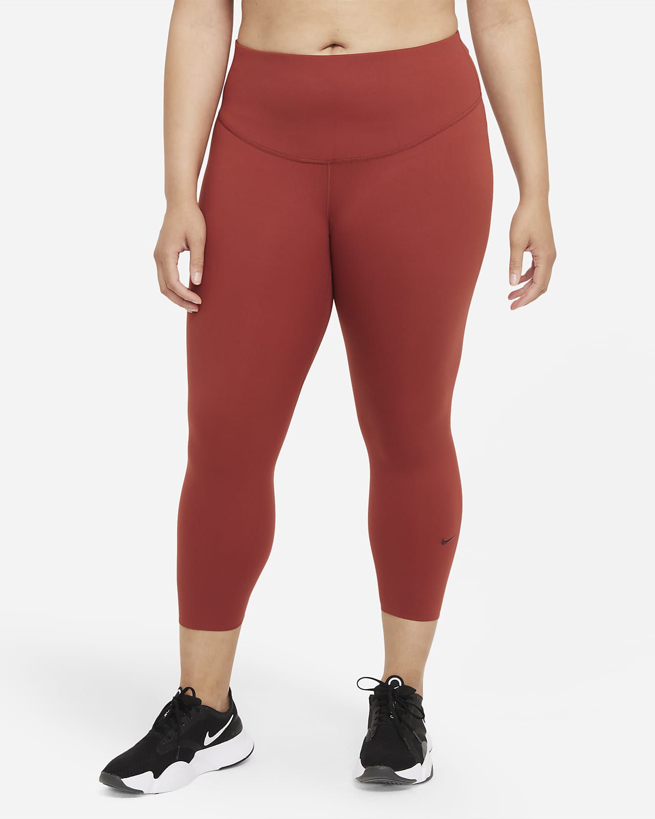 Leggings cropped de tiro medio para mujer (talla grande) Nike One Luxe