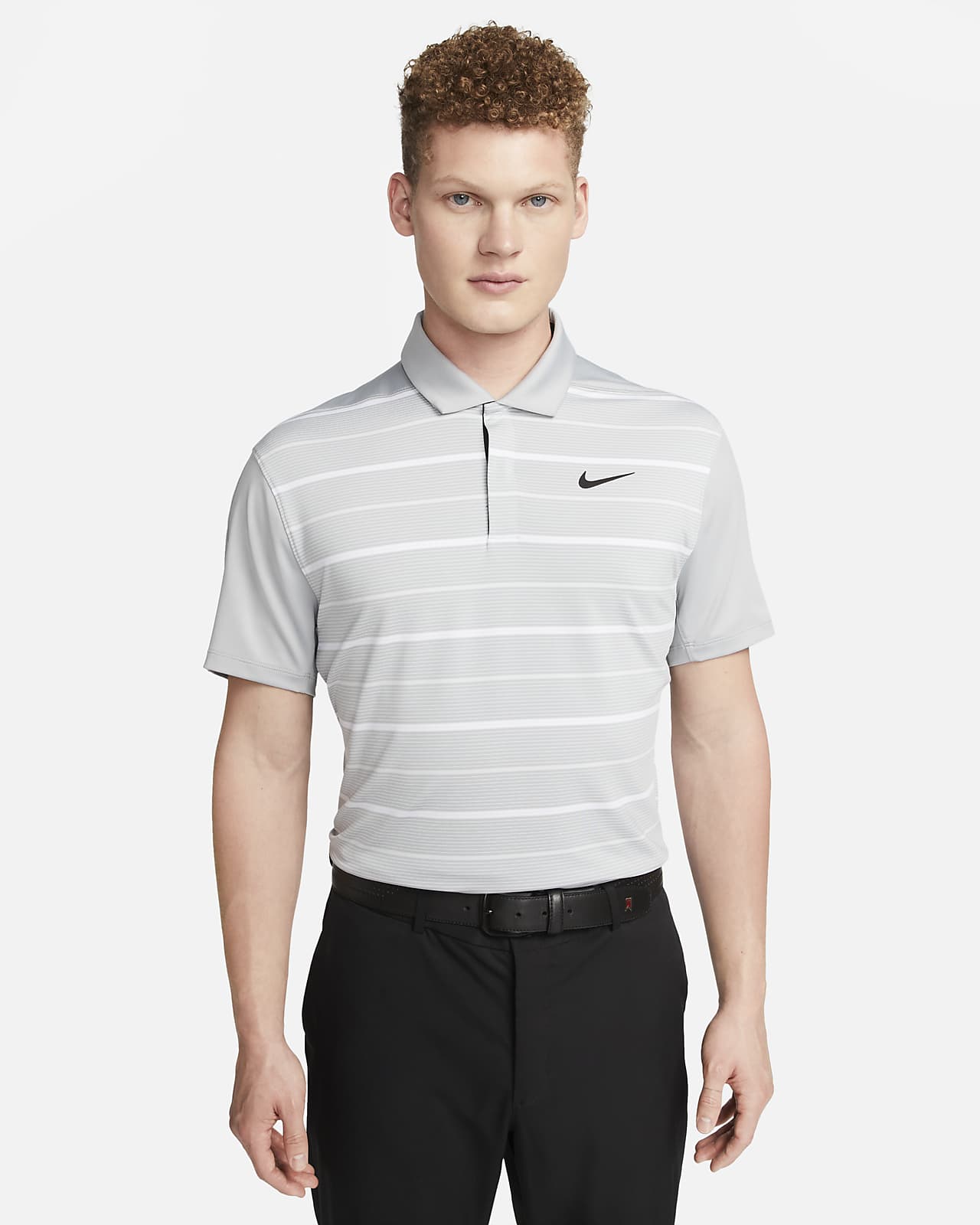 Nike Dri-FIT Tiger Woods Men's Striped Golf Polo. Nike SI