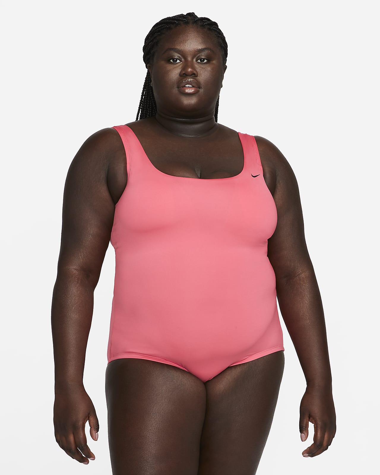 Traje de baño de una sola pieza con espalda en U para mujer talla grande Nike Essential