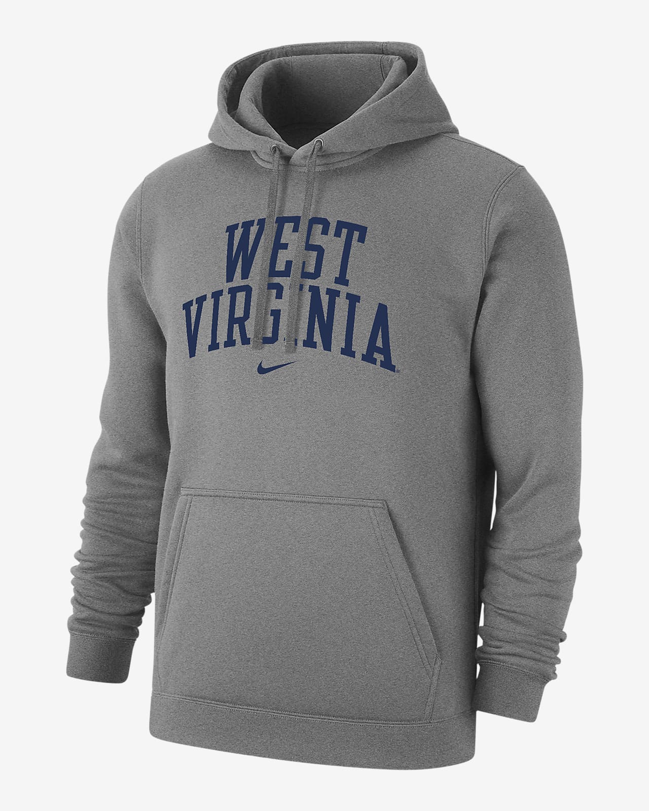 Sudadera con gorro sin cierre universitaria Nike para hombre West Virginia Club Fleece