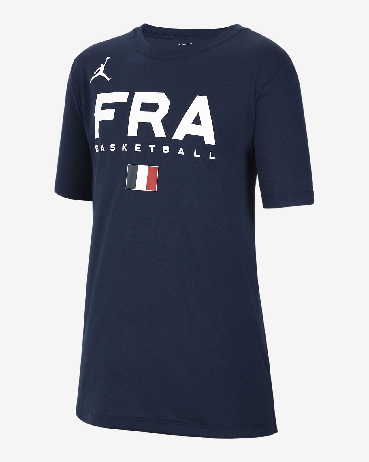 Basket-t-shirt Frankrike Jordan Dri-FIT för ungdom