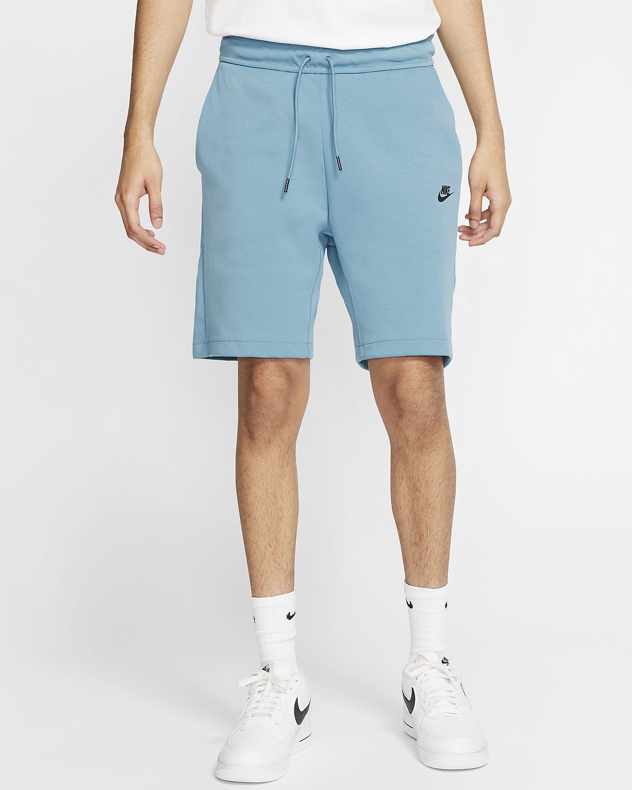 blue nike tech fleece shorts