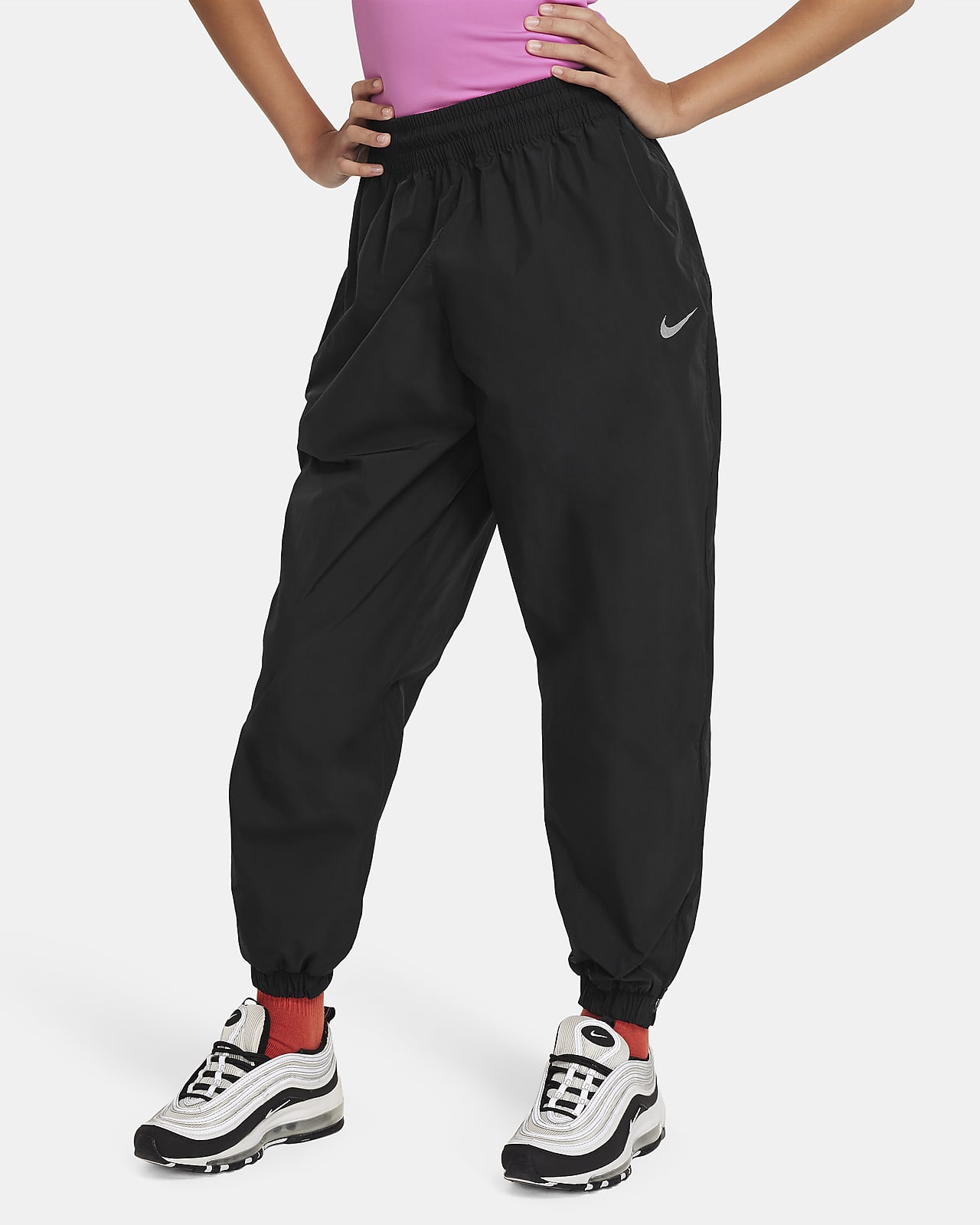 Pants de tejido Woven para niña talla grande Nike Sportswear