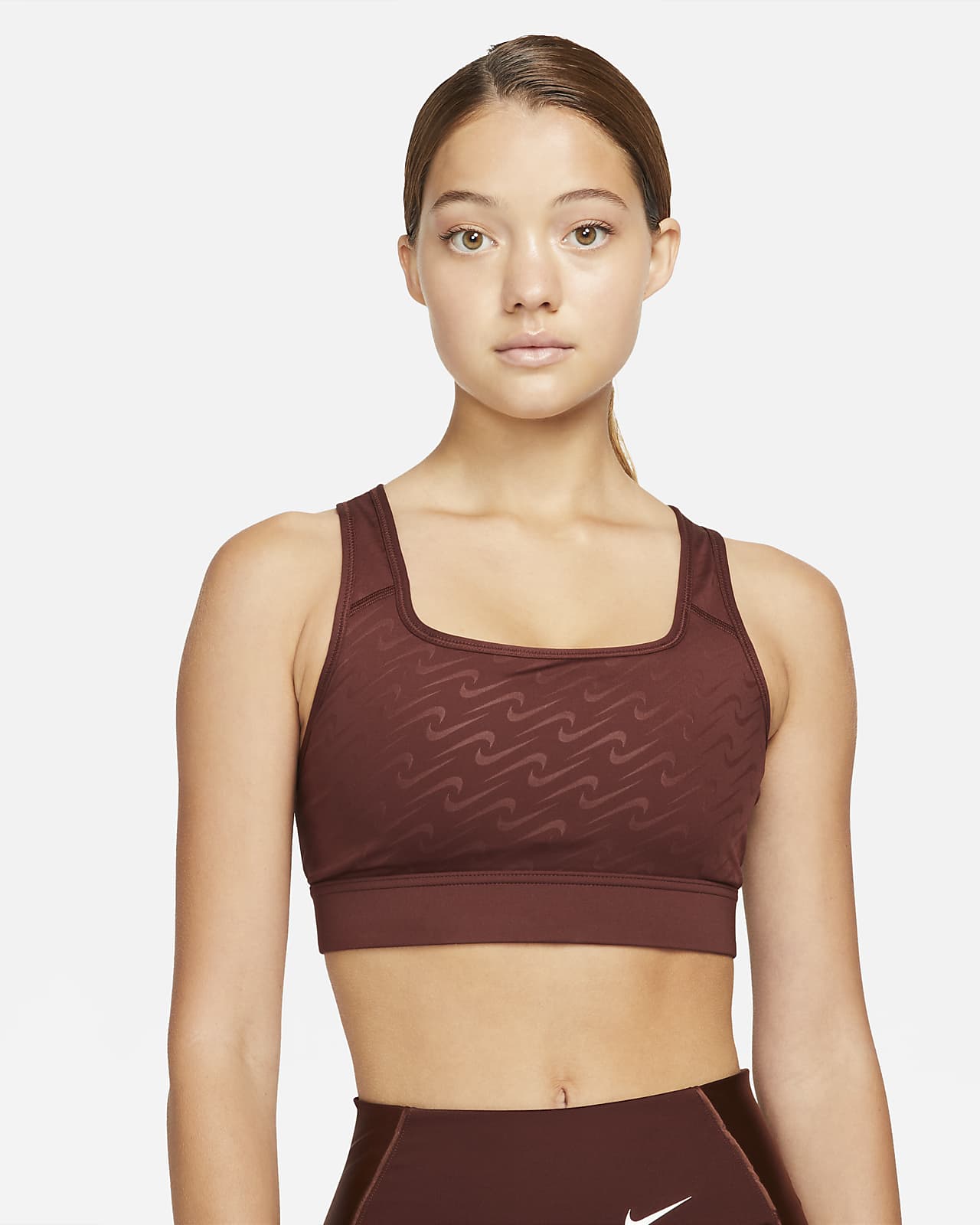 Nike Dri-FIT Swoosh Icon Clash Women's Medium-Support 1-Piece Pad Printed Sports Bra