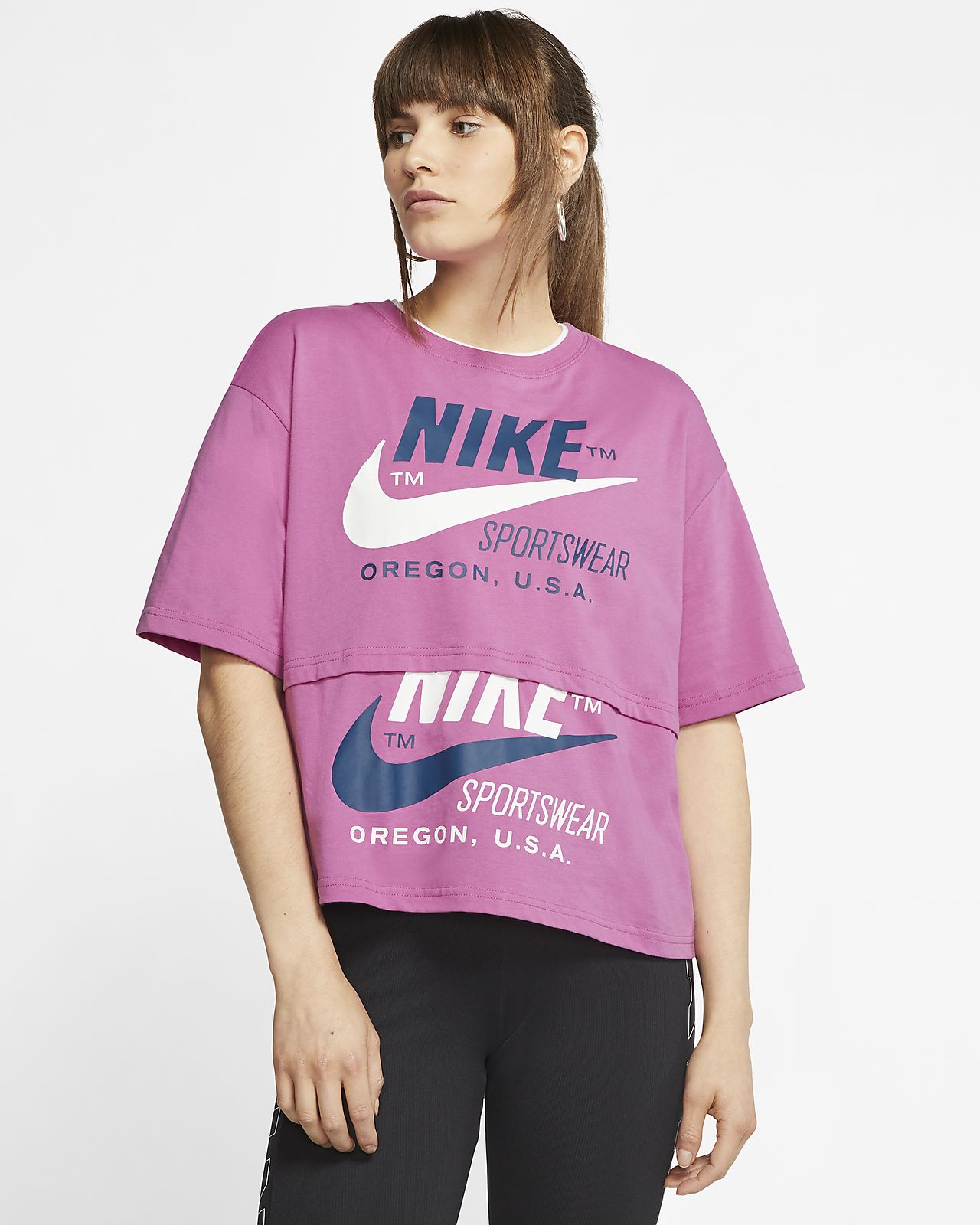 nike pink top womens