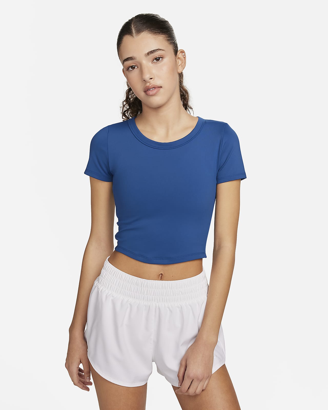 Damska koszulka o skróconym kroju z krótkim rękawem Dri-FIT Nike One Fitted