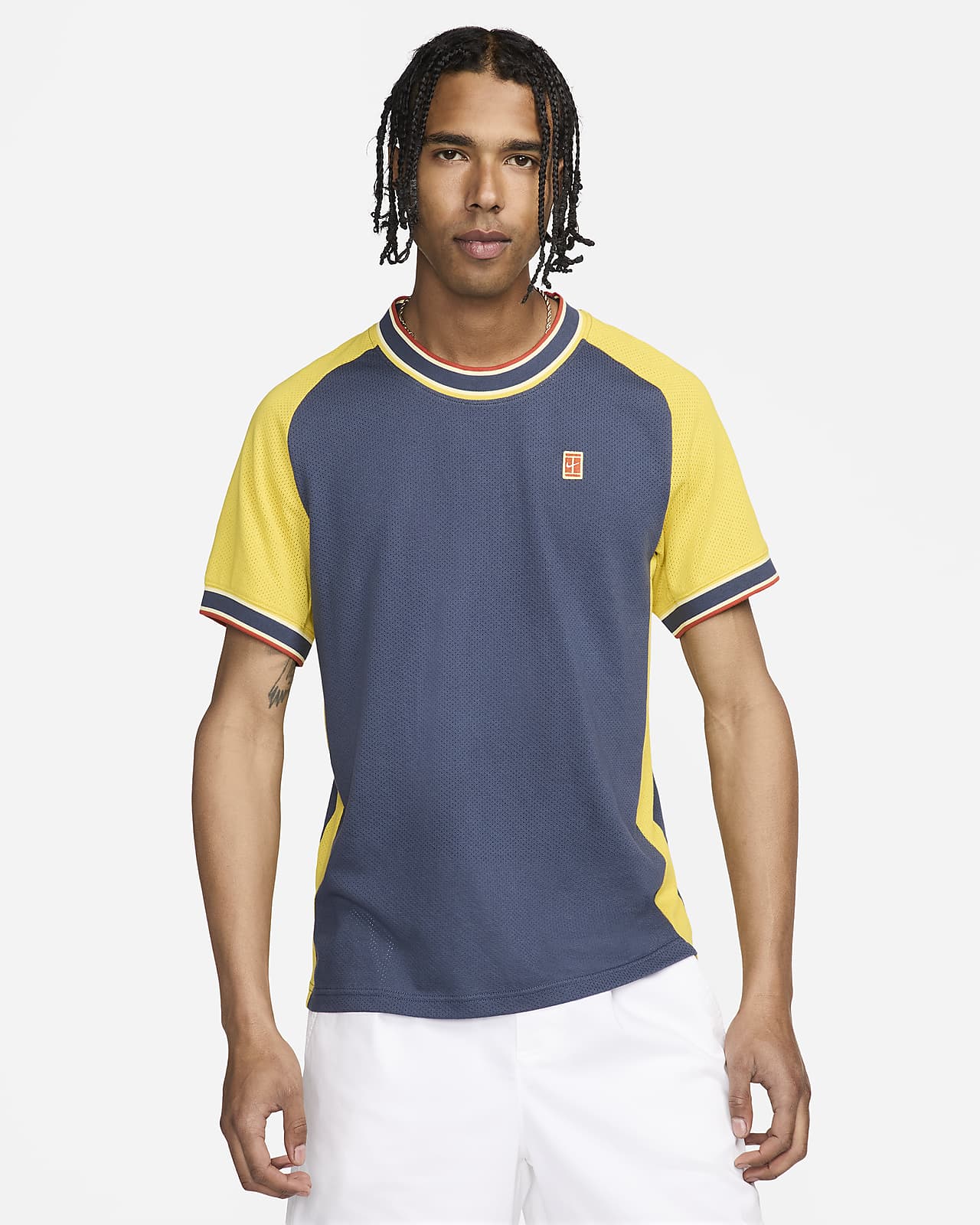 Męska koszulka z krótkim rękawem do tenisa NikeCourt Heritage