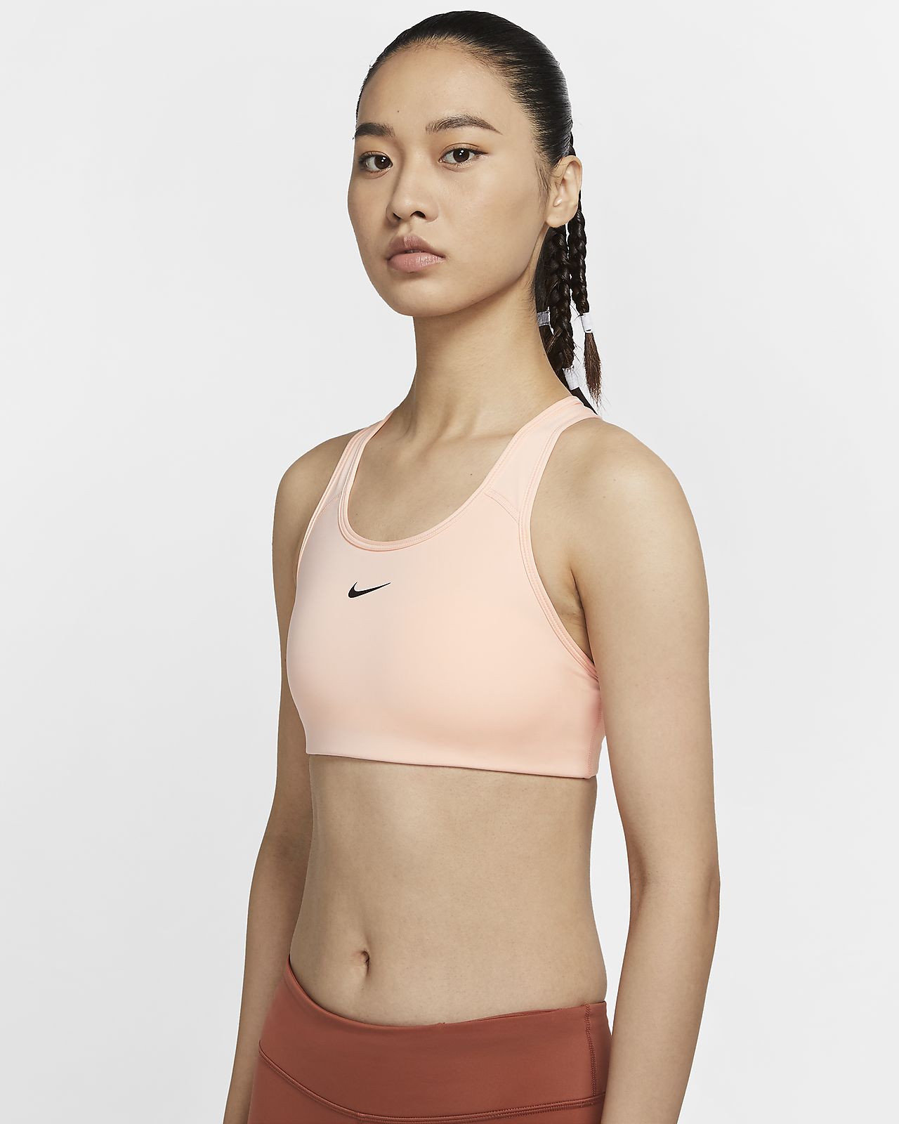 Nike Swoosh Sport-bh met medium ondersteuning en pad uit ...