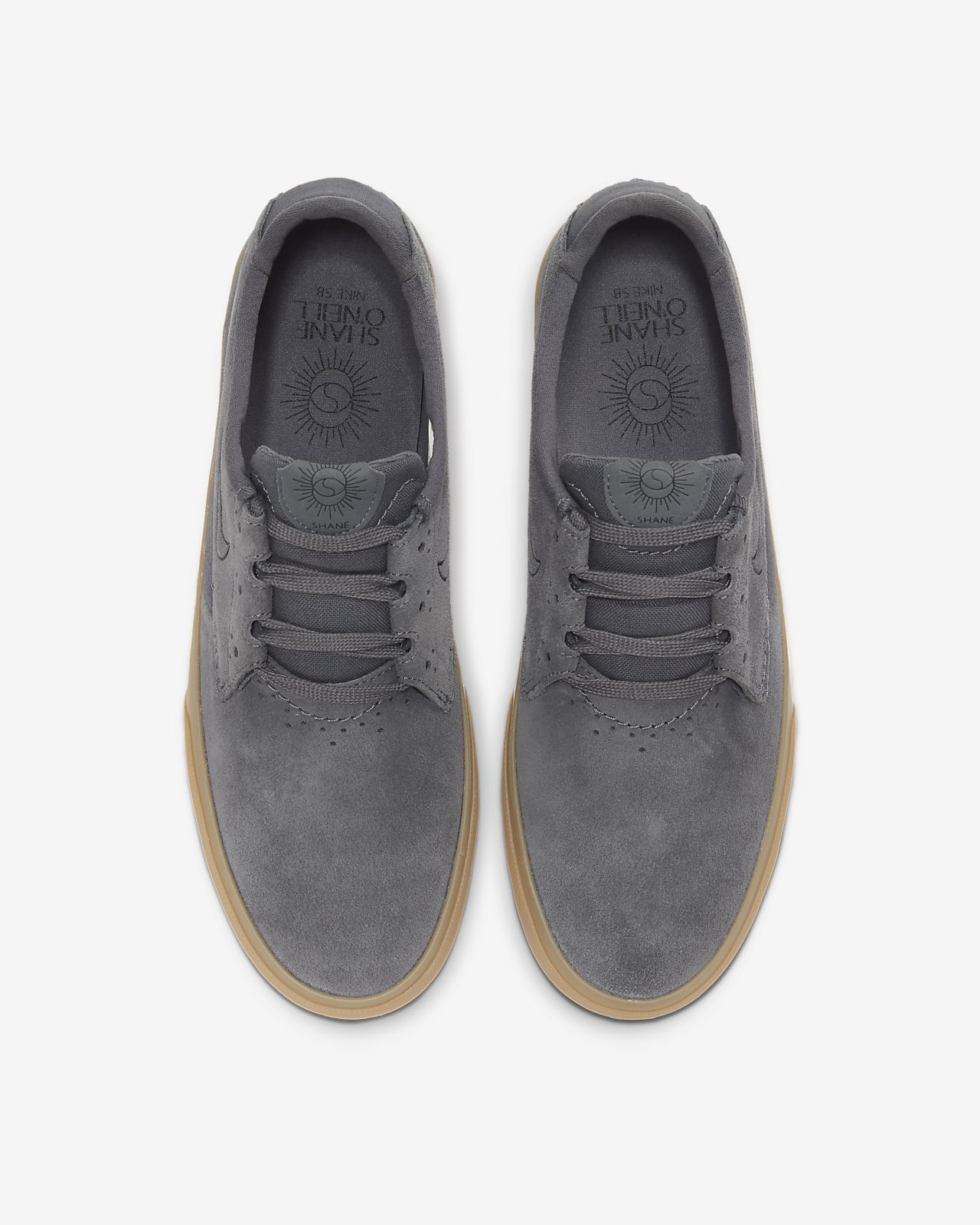 nike sb shane dark grey & gum skate shoes