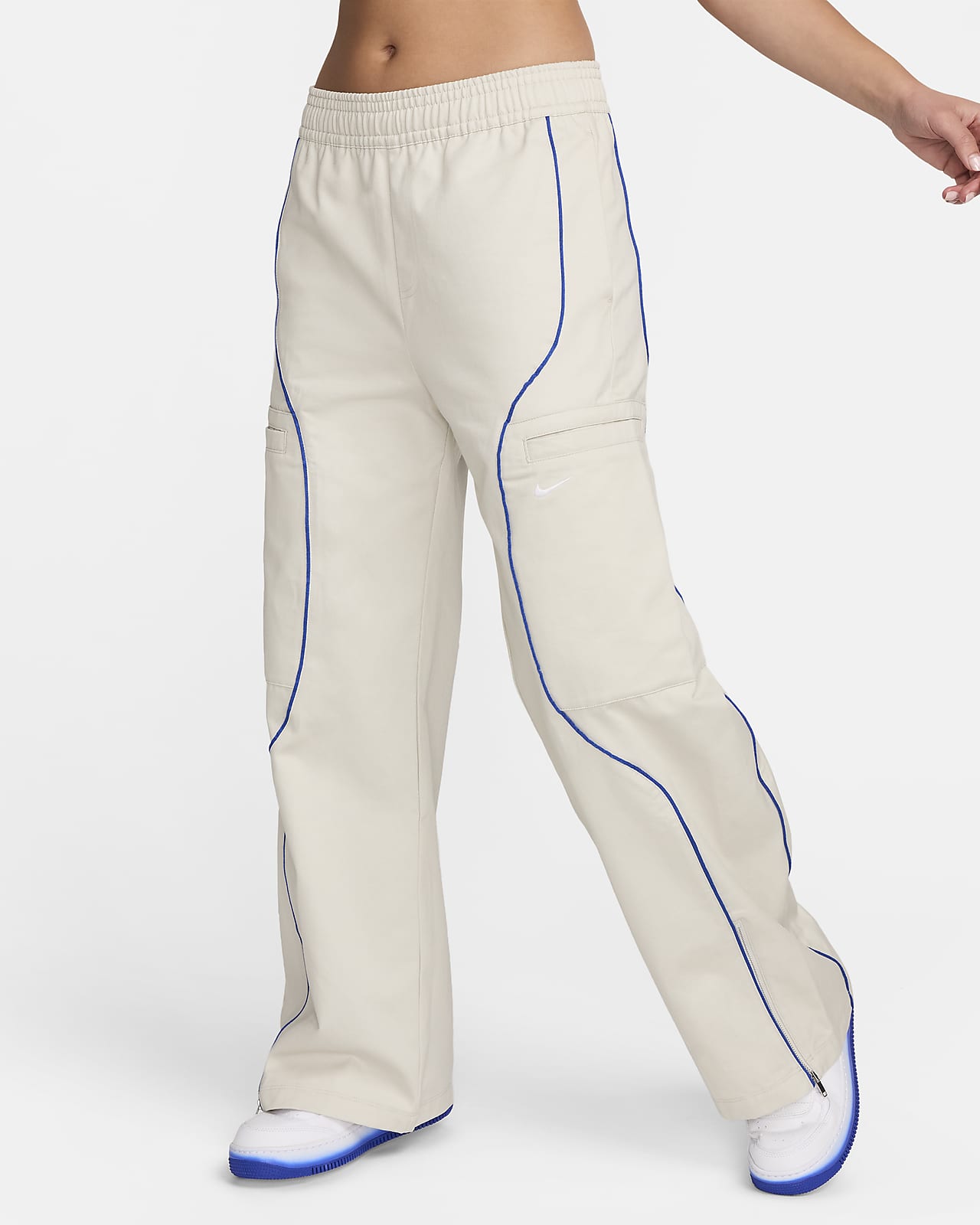 Damskie spodnie z tkaniny z wysokim stanem Nike Sportswear