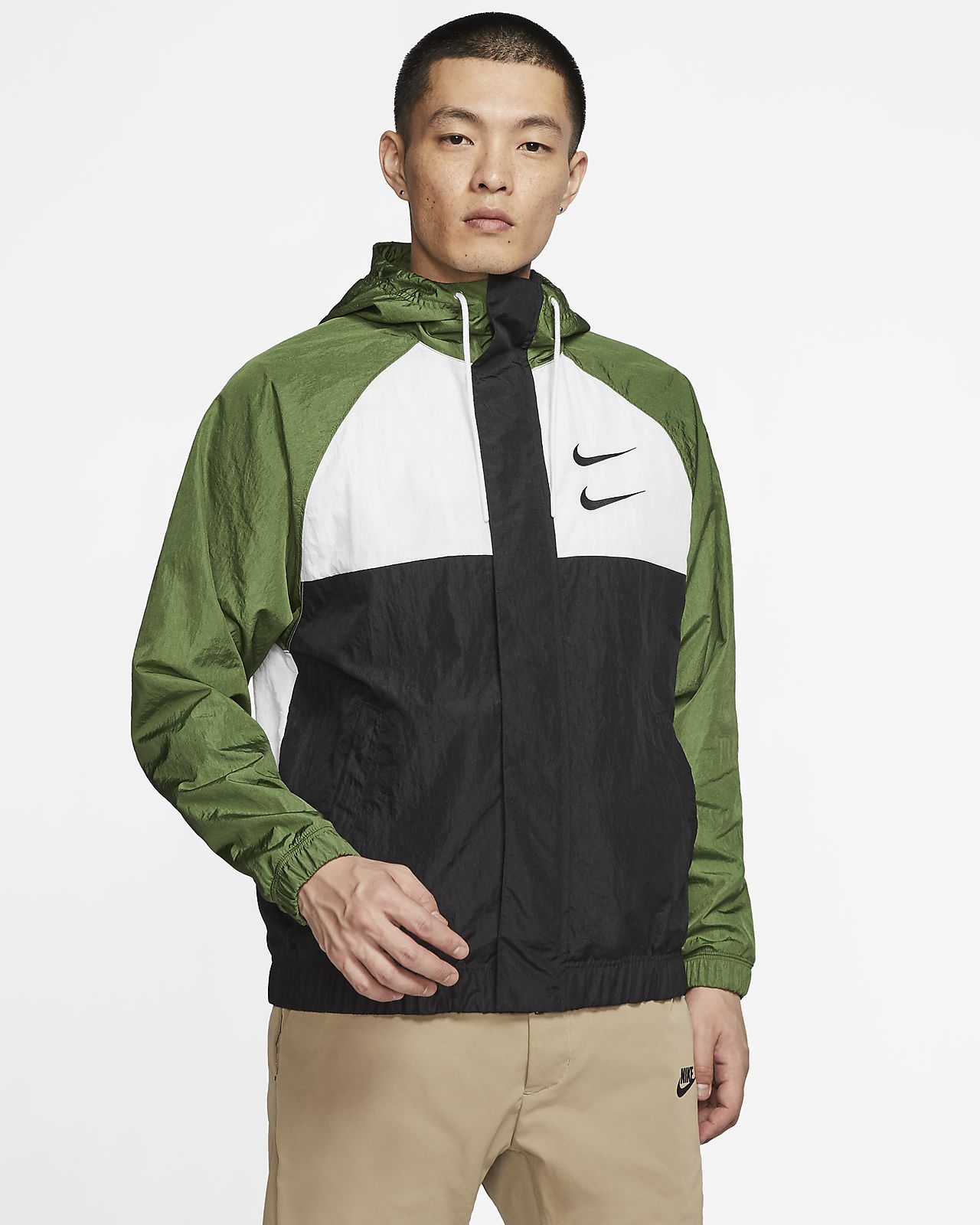 nike men's logo hooded jacket