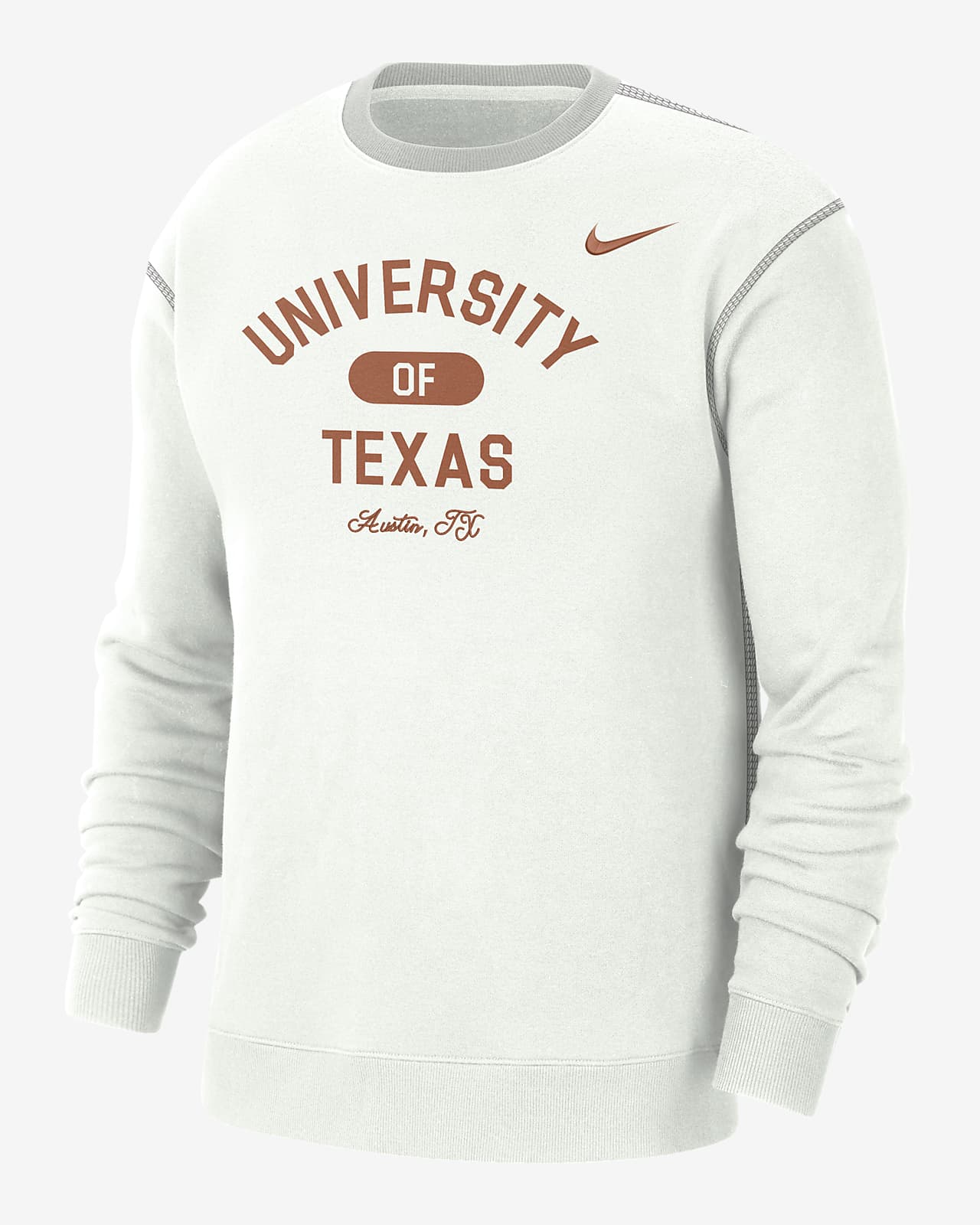Sudadera de cuello redondo universitaria Nike para hombre Texas