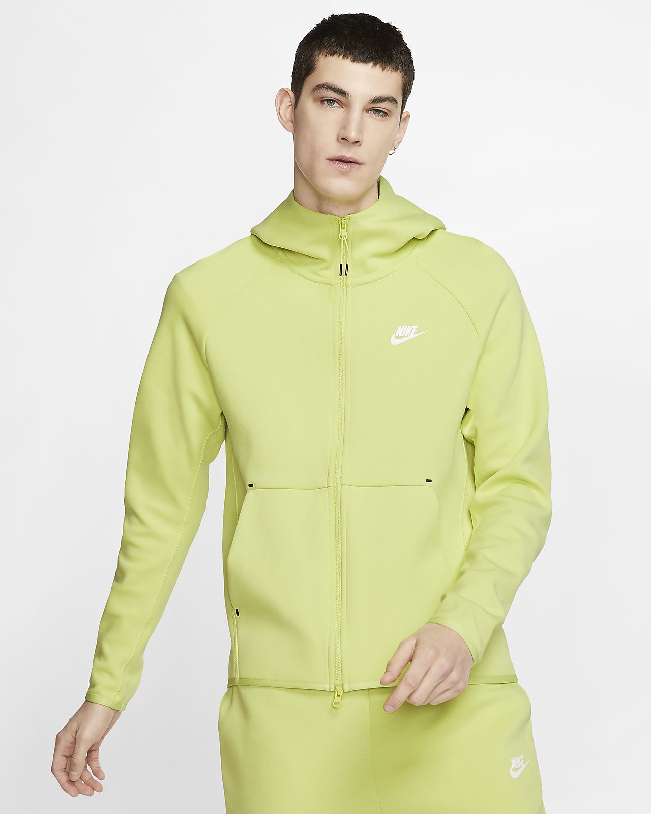 nike tech green hoodie