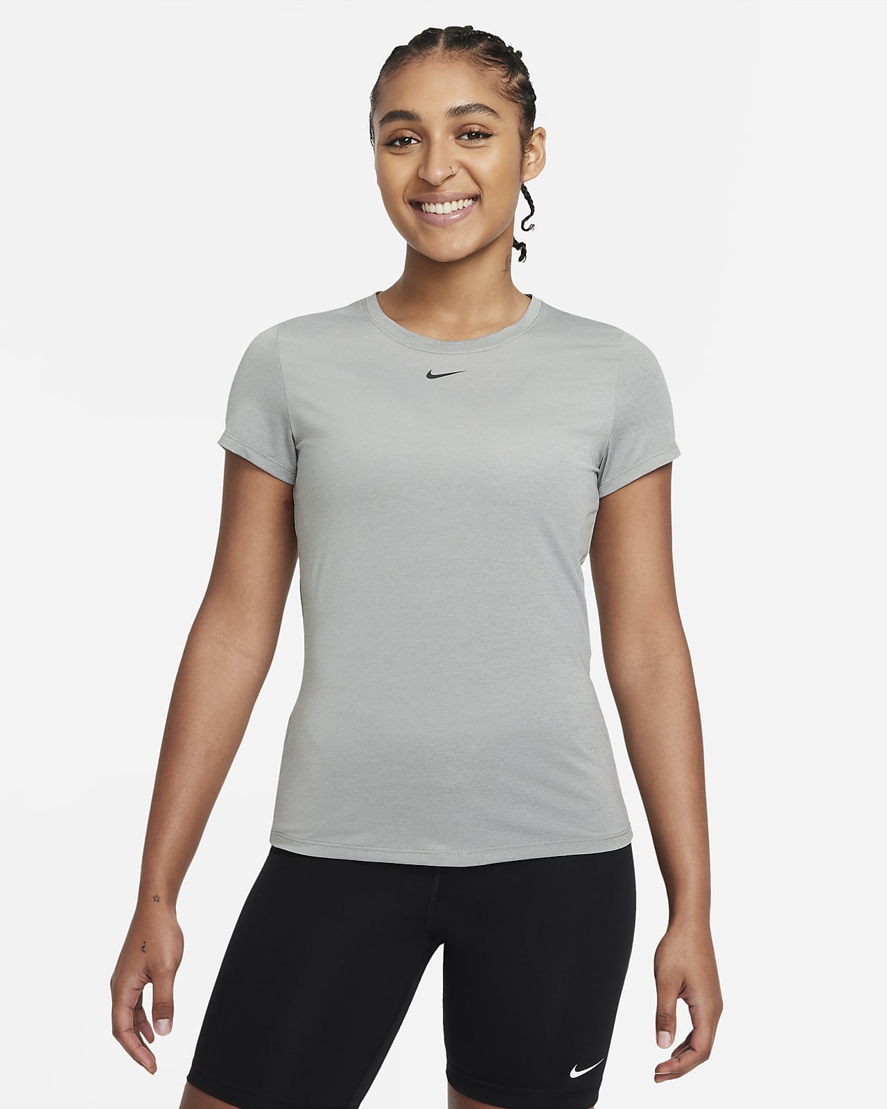 Kortärmad tröja med smal passform Nike Dri-FIT One för kvinnor