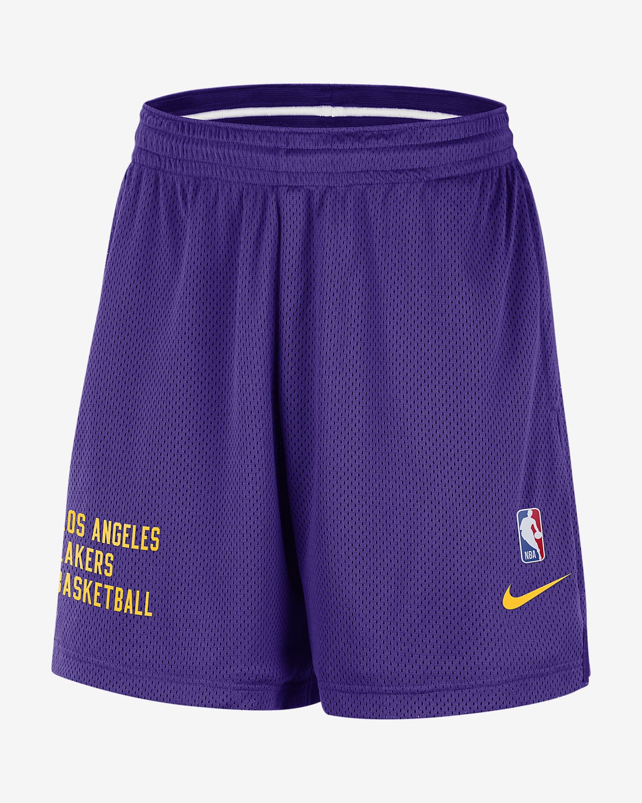Shorts de malla Nike de la NBA para hombre Los Angeles Lakers
