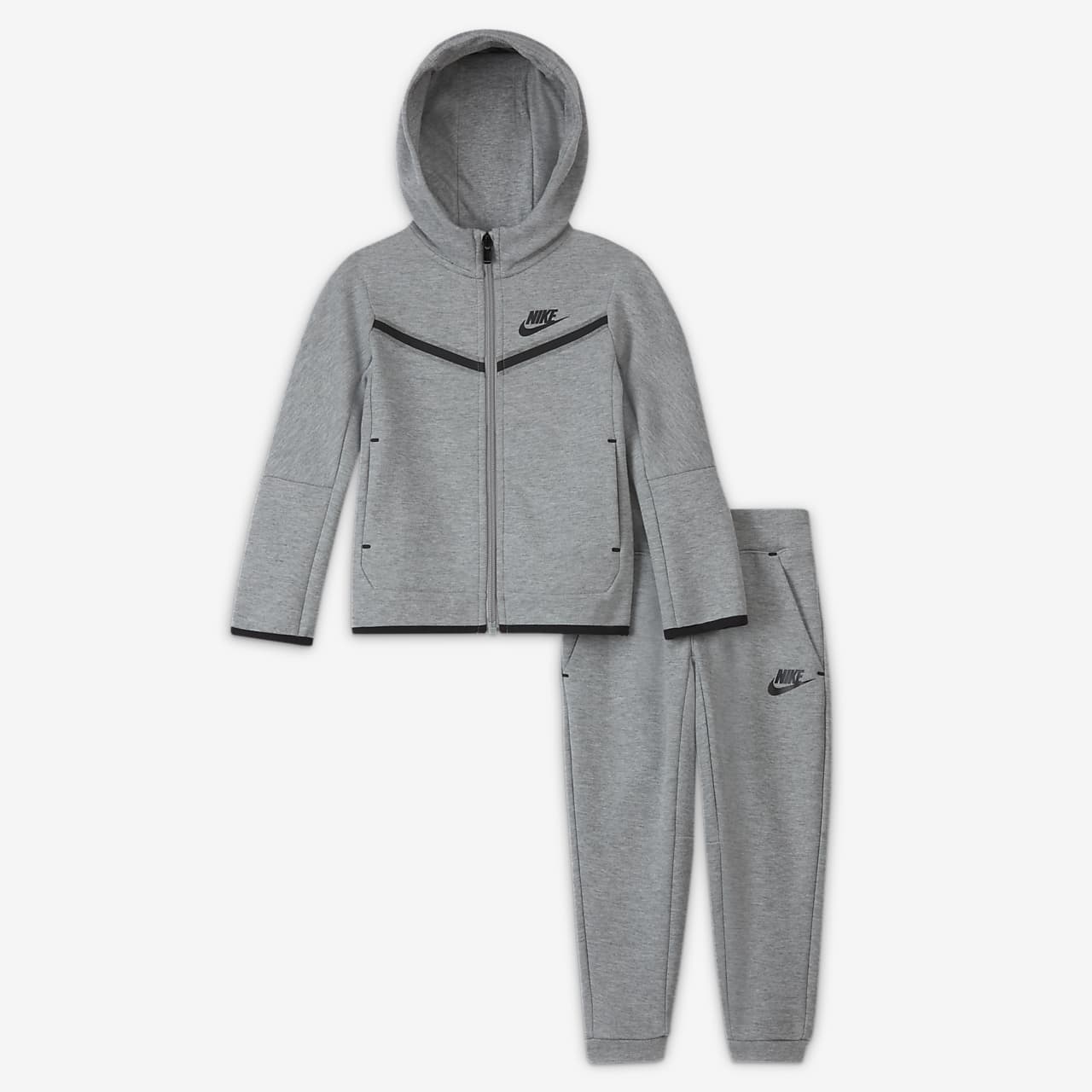 Completo con felpa con cappuccio e zip e pantaloni Nike Sportswear Tech  Fleece - Bimbi piccoli. Nike IT