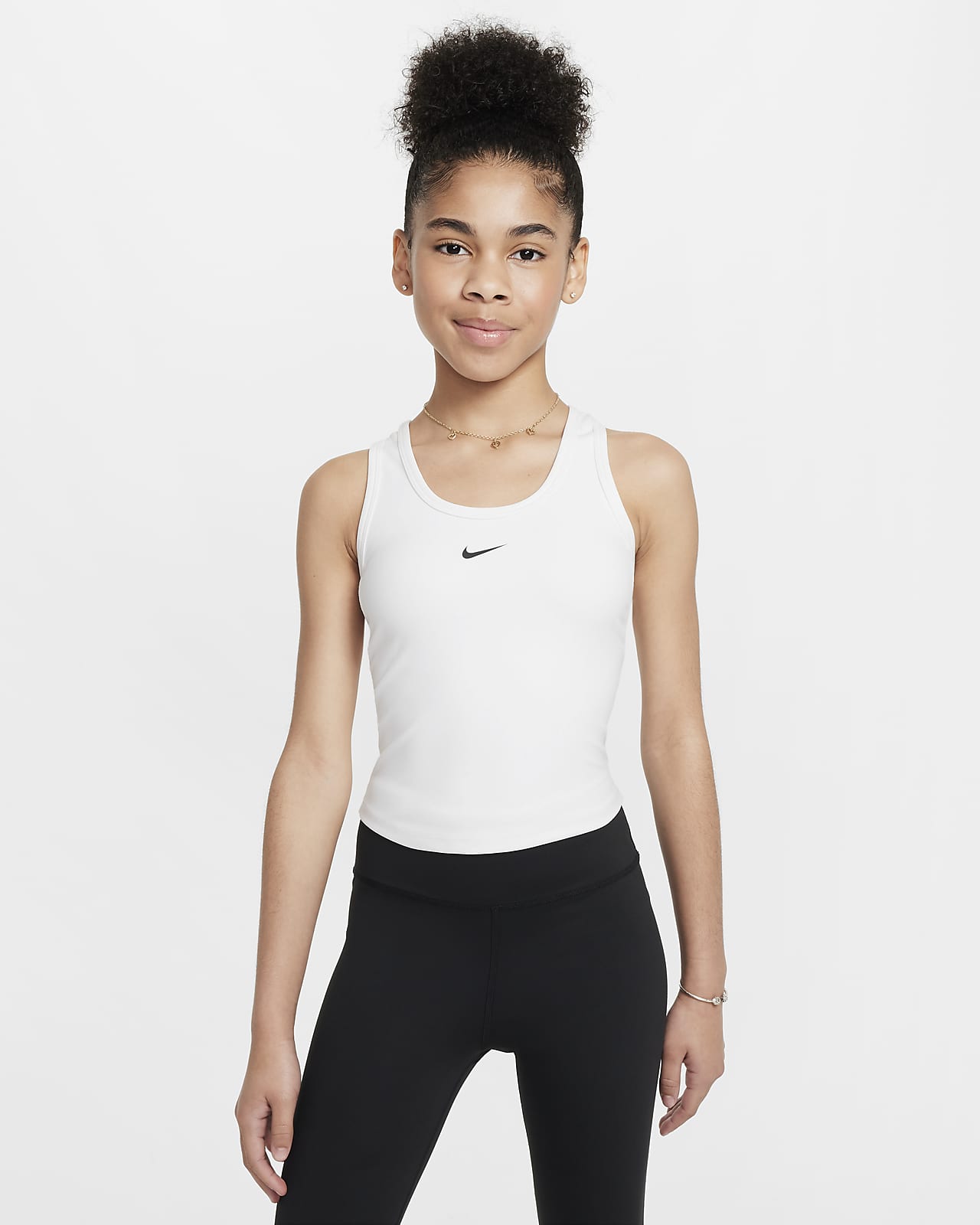 Nike One Fitted Dri-FIT tanktop voor meisjes
