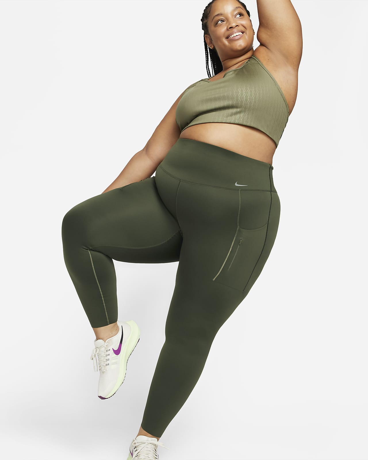 Nike Go Women's Firm-Support High-Waisted Full-Length Leggings with Pockets (Plus Size)