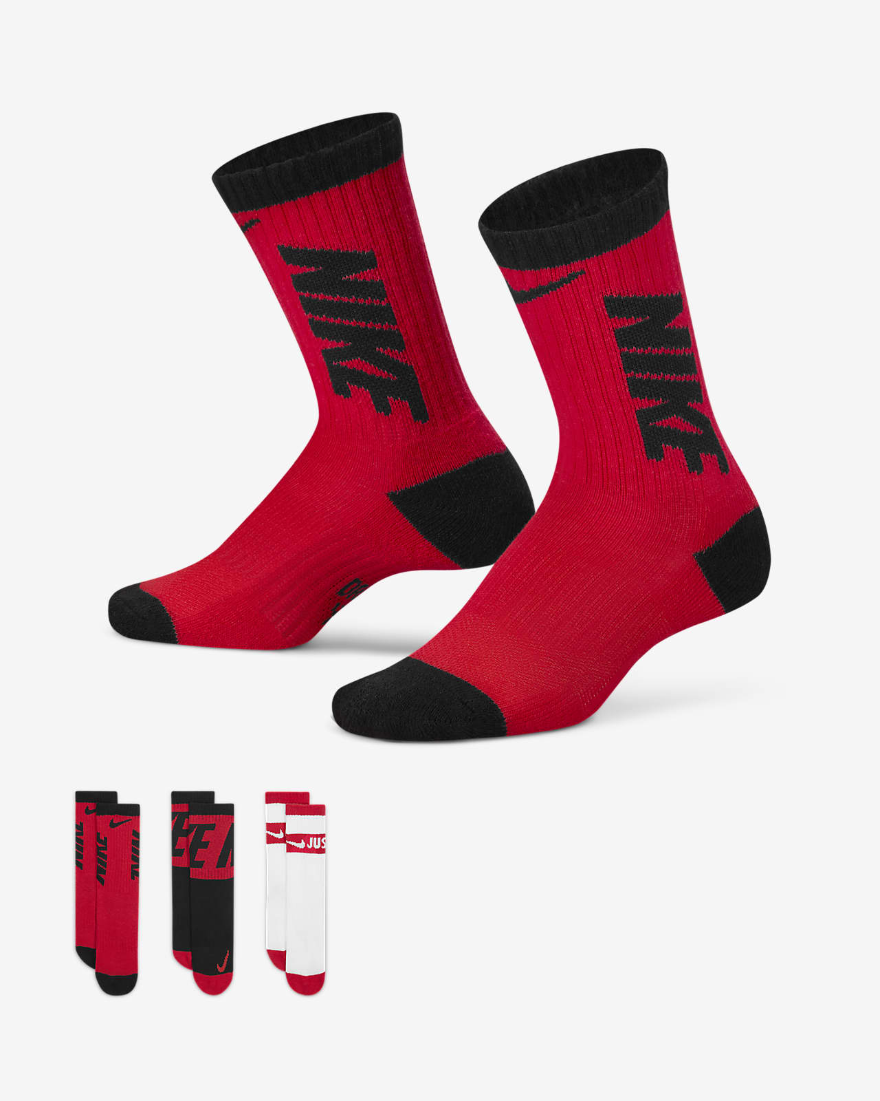 Nike Sportswear Little Kids' Crew Socks (3-Pack)