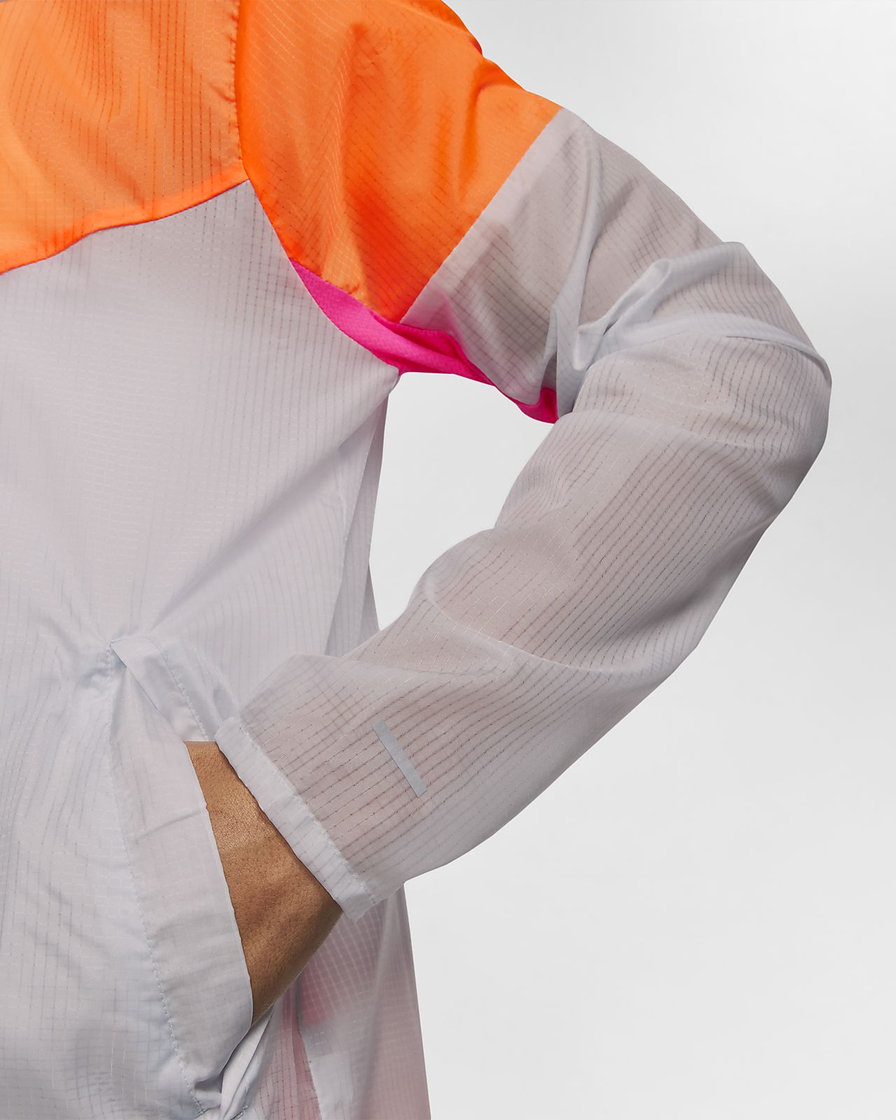 peach and blue nike windbreaker