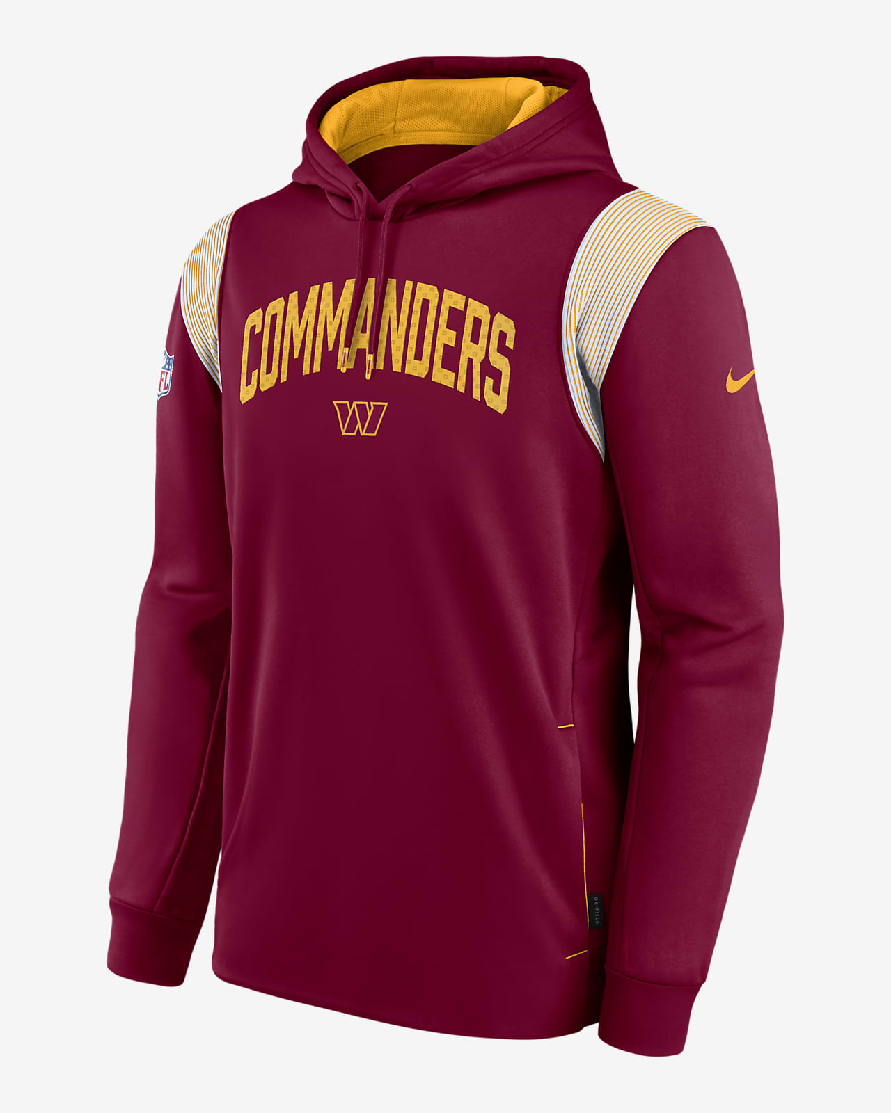 Nike Therma Athletic Stack (NFL Washington Commanders) Men's Pullover Hoodie