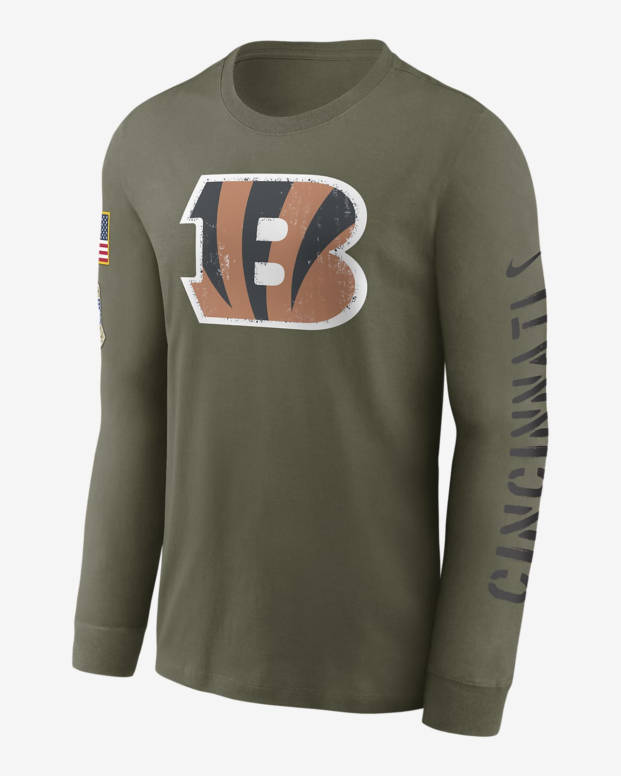 Nike Salute to Service Logo (NFL Cincinnati Bengals) Men's LongSleeve