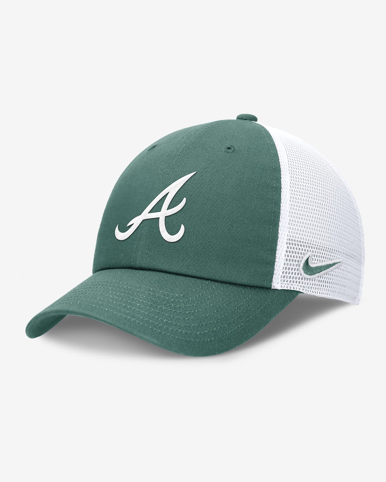 Gorra de rejilla Nike de la MLB ajustable para hombre Atlanta Braves Bicoastal Club