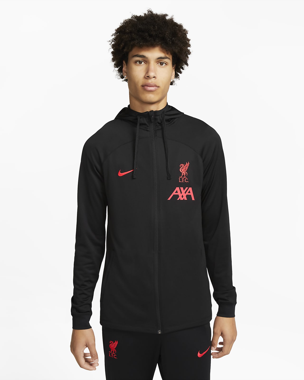 Męska piłkarska bluza dresowa z kapturem Nike Dri-FIT Liverpool F.C. Strike (wersja wyjazdowa)