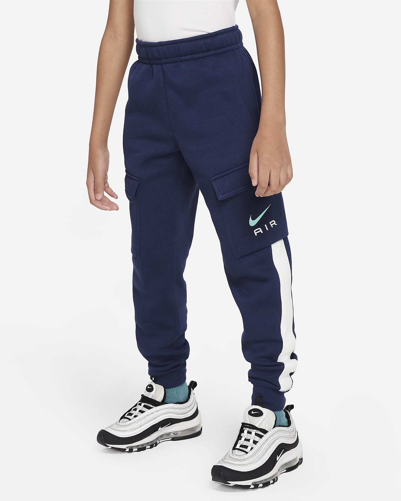 Flísové cargo kalhoty Nike Air pro větší děti