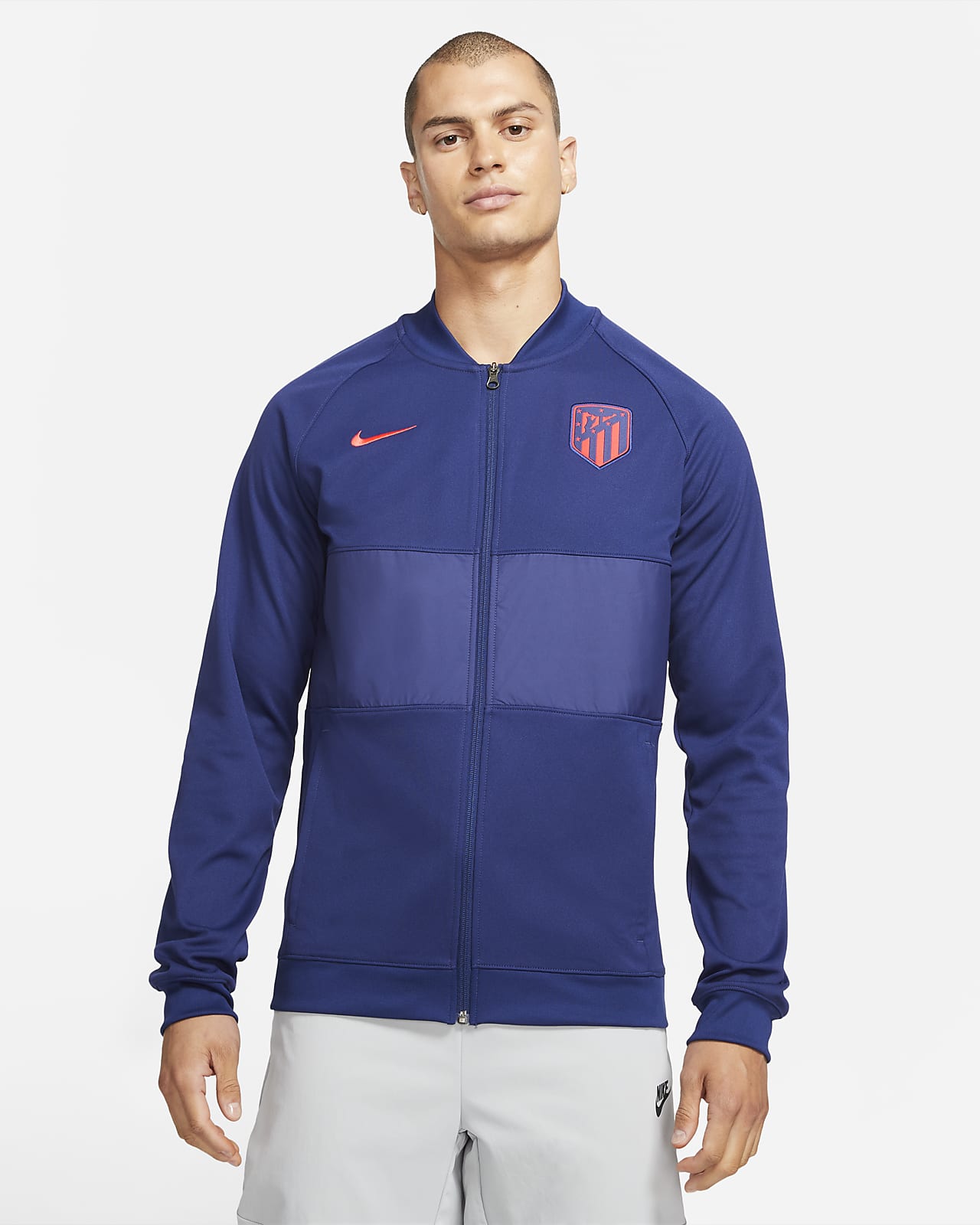 Atlético Madrid Men's Full-Zip Football Tracksuit Jacket