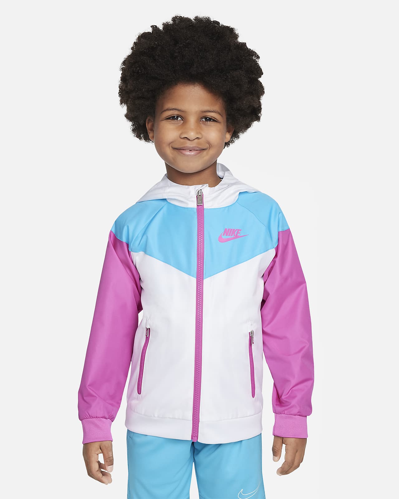 Nike Sportswear Windrunner Younger Kids' Full-Zip Jacket. Nike LU