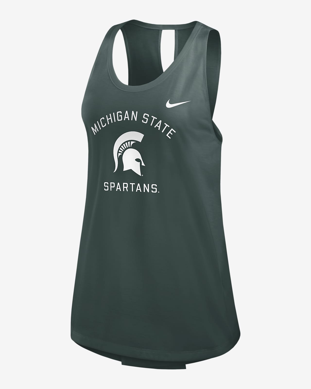 Camiseta de tirantes universitaria Nike para mujer Michigan State Spartans Primetime
