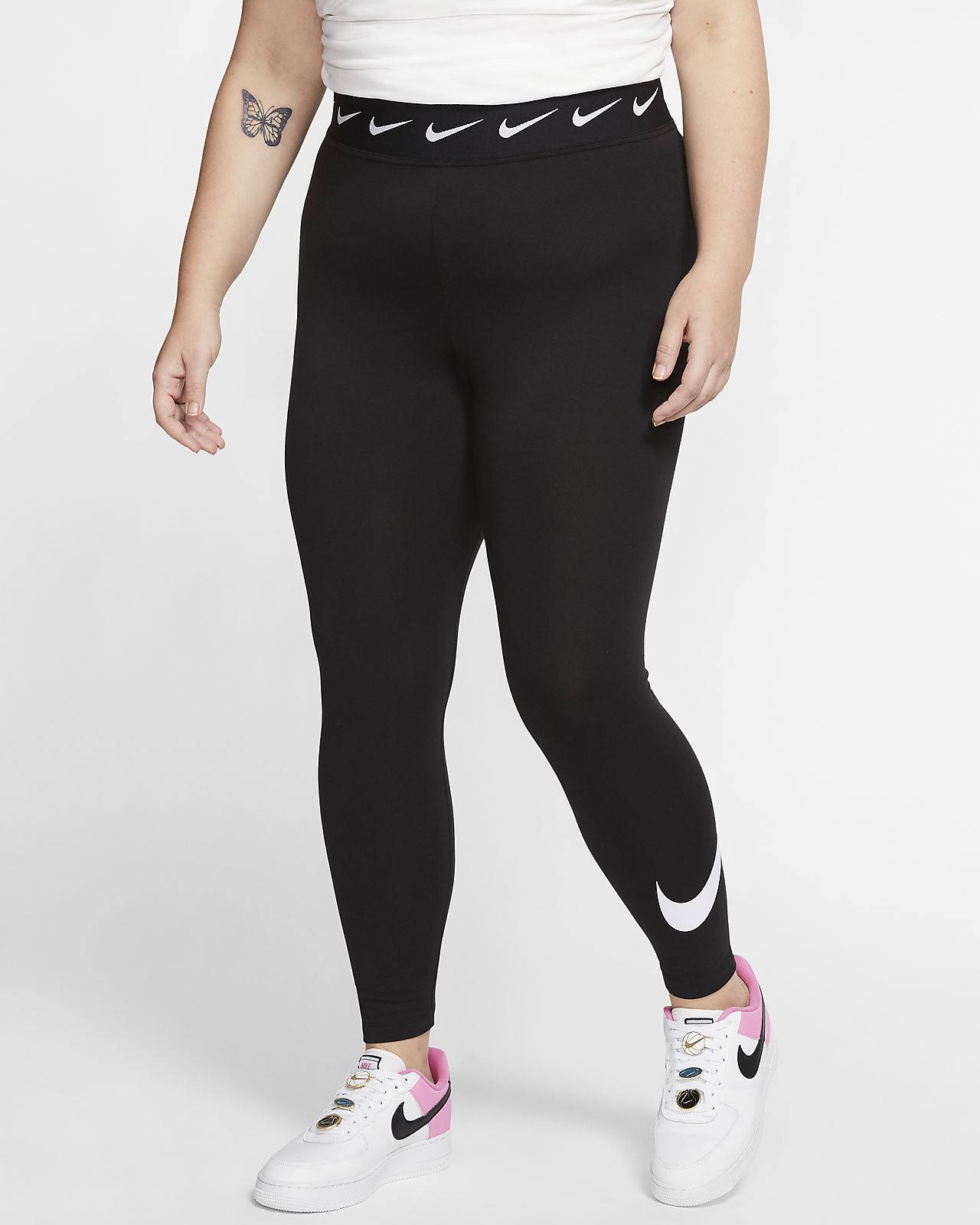 nike high waisted swoosh leggings