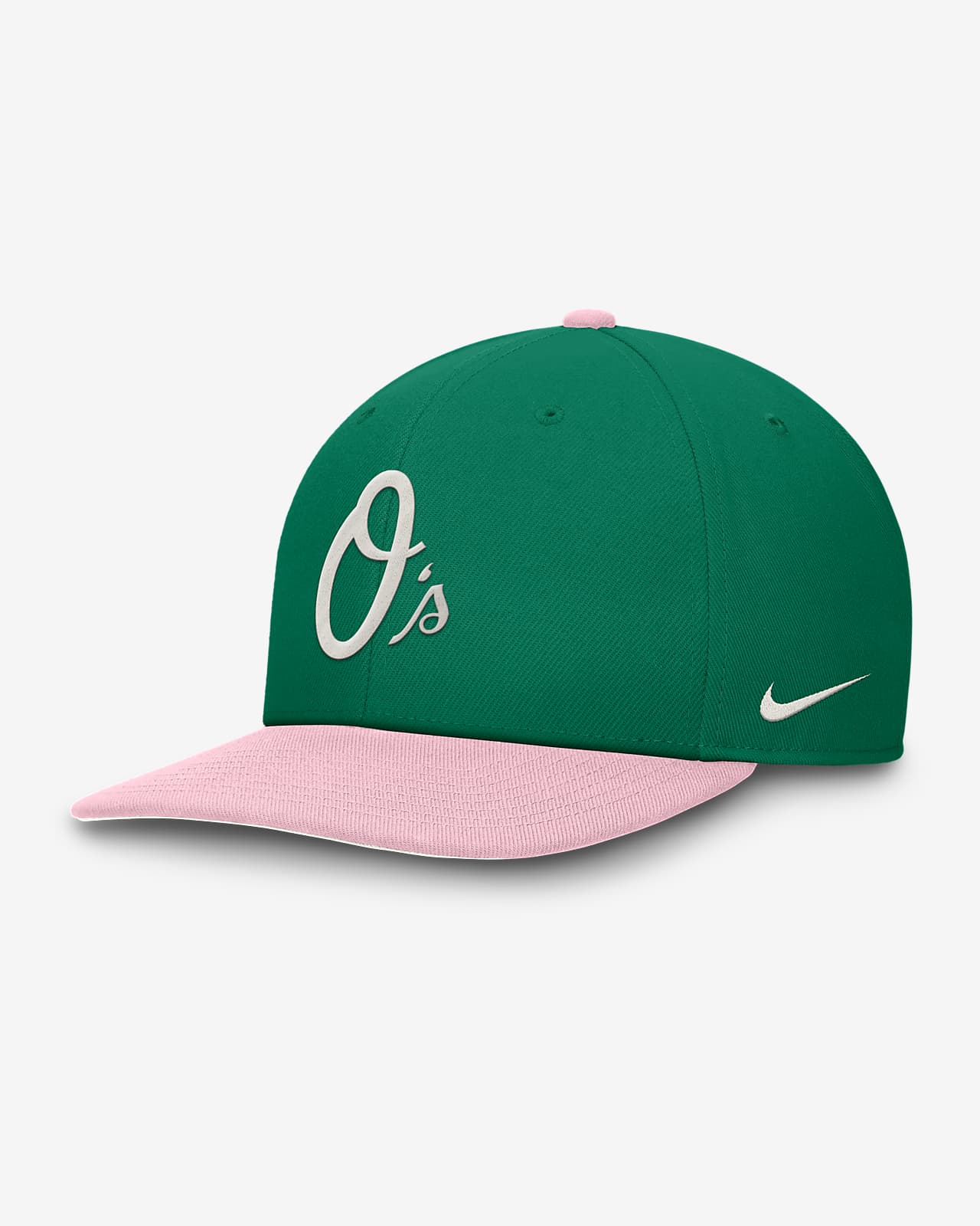 Gorra ajustable Nike Dri-FIT de la MLB para hombre Baltimore Orioles Malachite Pro