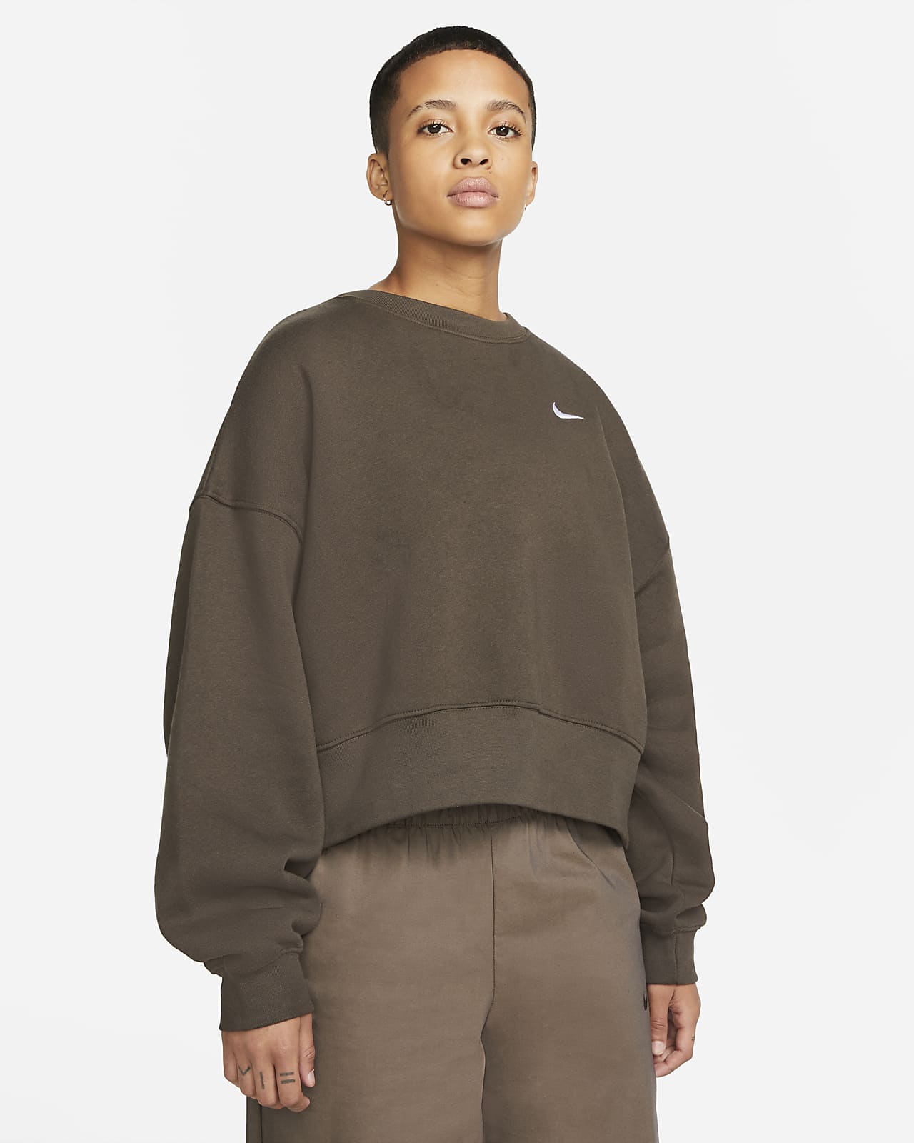 Nike Sportswear-croptop i fleece til kvinder