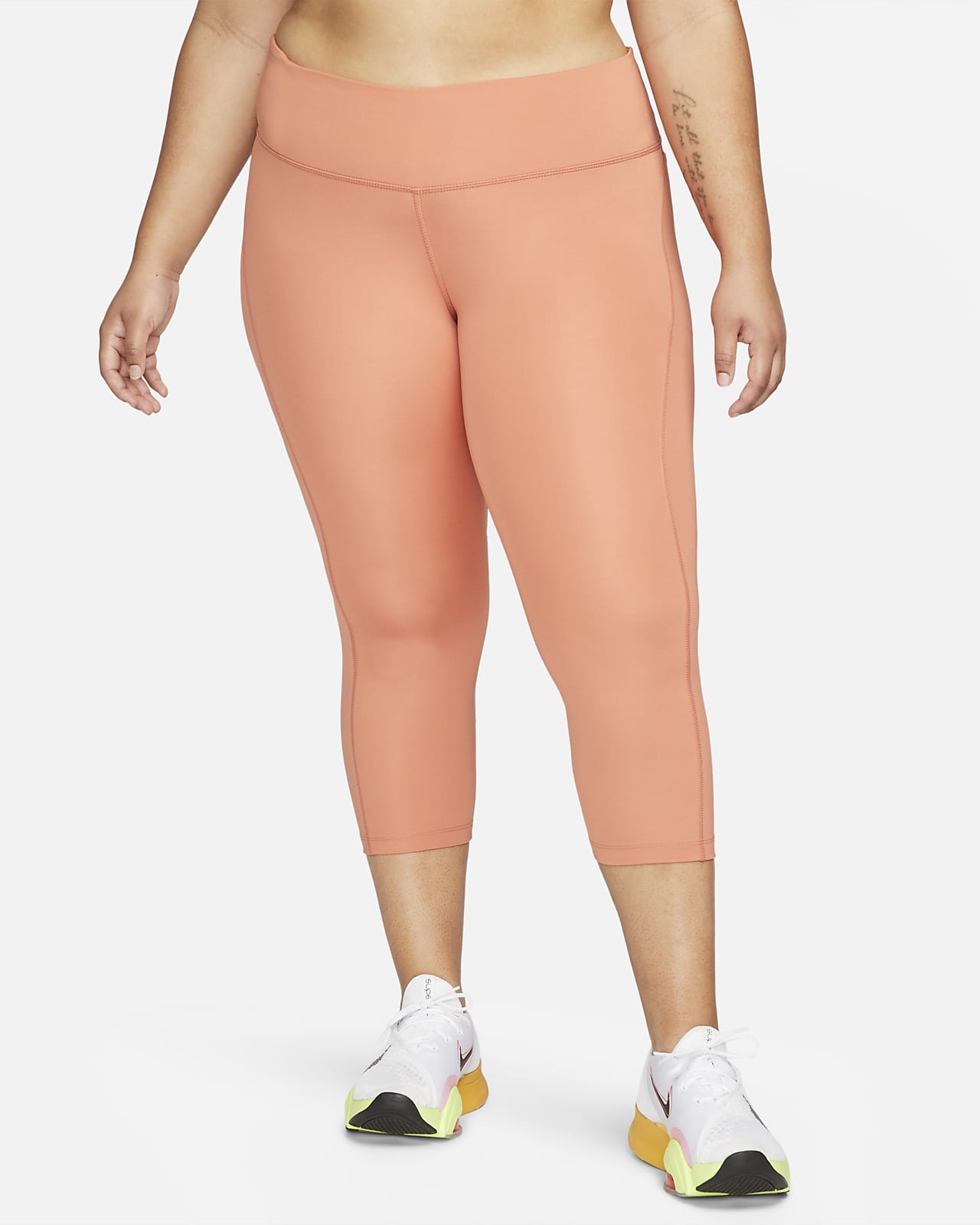 Nike Fast 3/4-Lauf-Leggings mit mittelhohem Bund für Damen (große Größe)