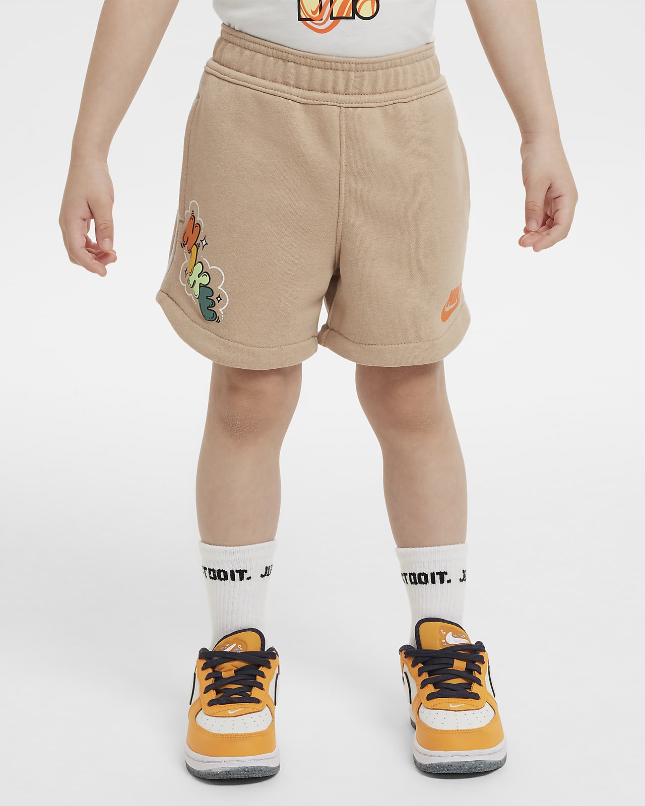 Shorts in French Terry con grafica Nike Sportswear Create Your Own Adventure – Bimbo/a