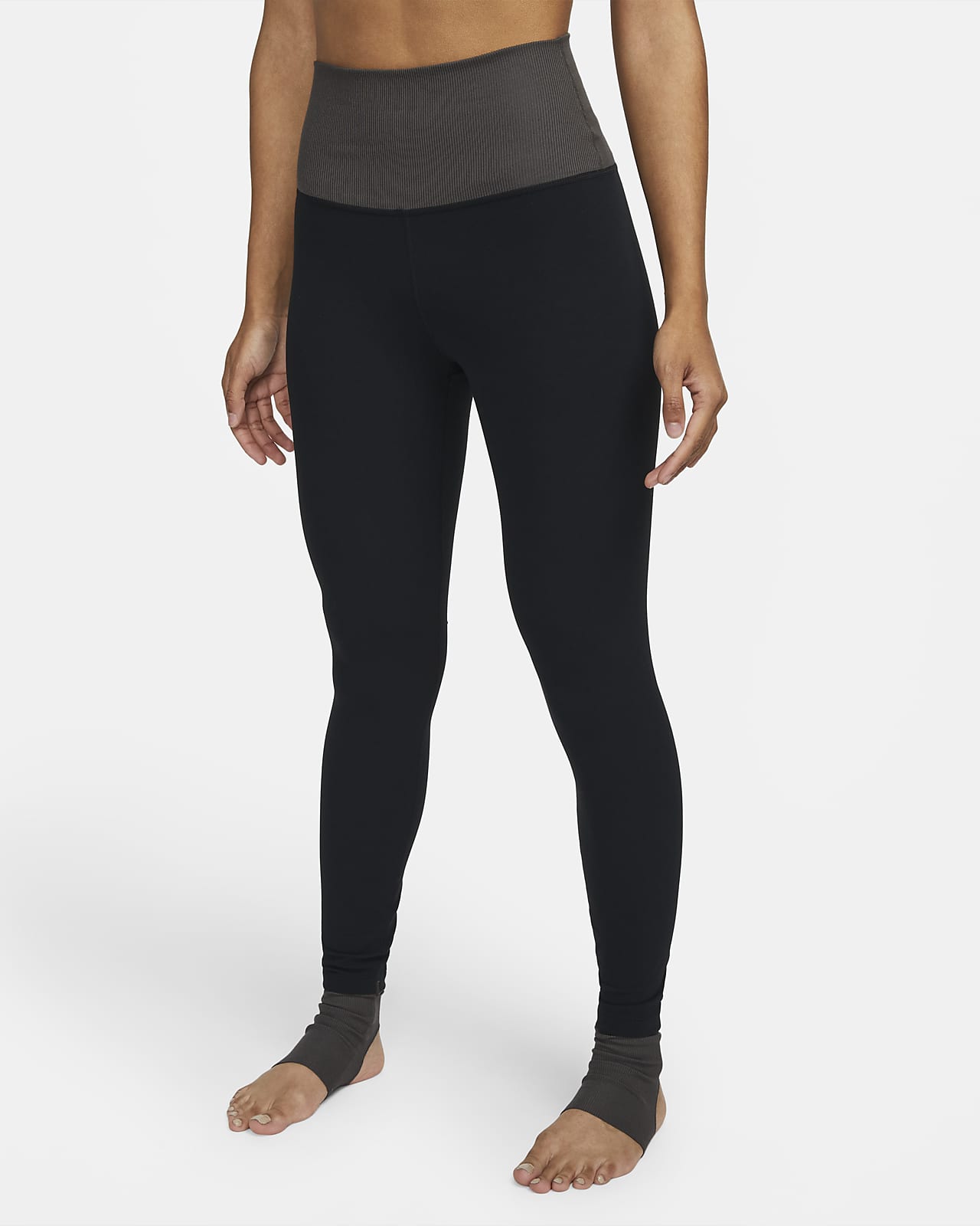 Nike Yoga Luxe 7/8-Leggings mit Blockfarbendesign und hohem Taillenbund für Damen